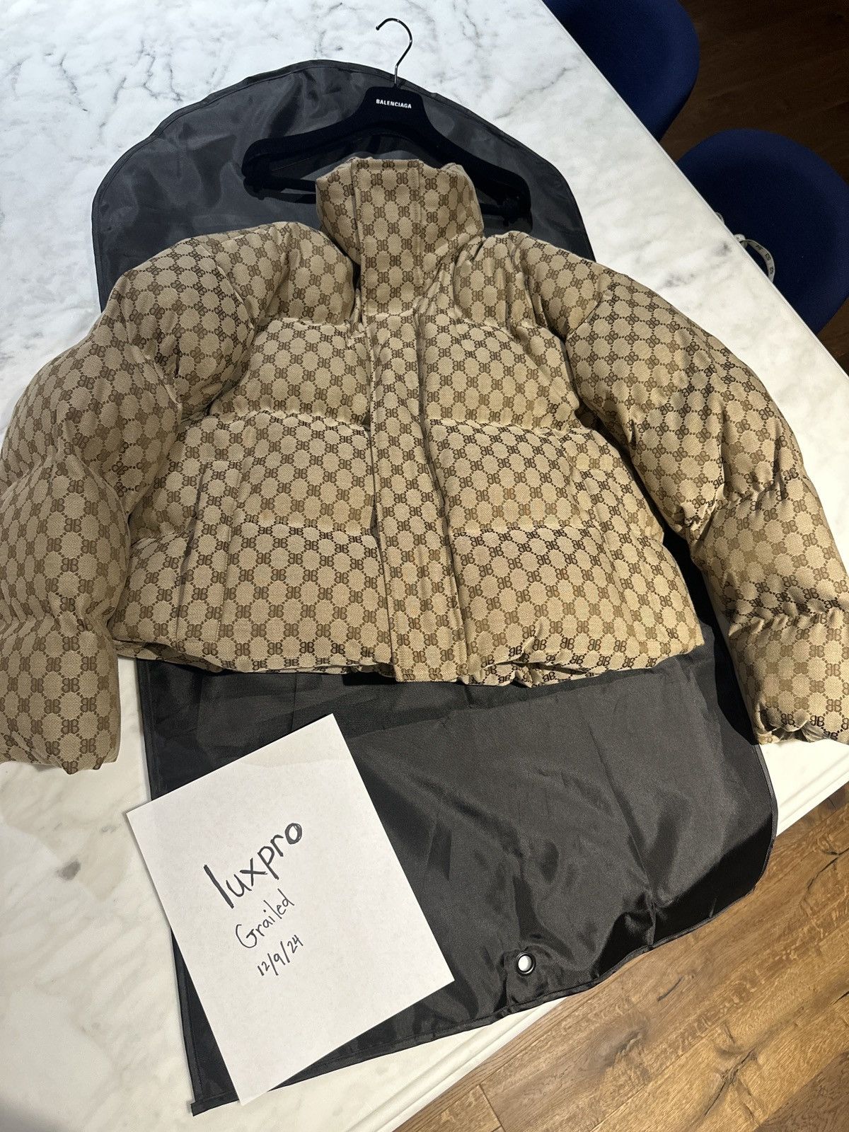 Balenciaga × Gucci Balenciaga X Gucci Puffer Canvas Jacquard Size S / US 4 / IT 40 - 3 Thumbnail