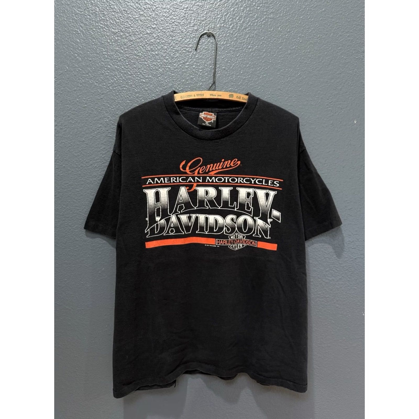 Harley Davidson VINTAGE Harley-Davidson T-Shirt Black XL Men 90s Motorcycle Tee Shirt Mens XL Black Harley-Davidson Shirt Size US XL / EU 56 / 4 - 3 Thumbnail