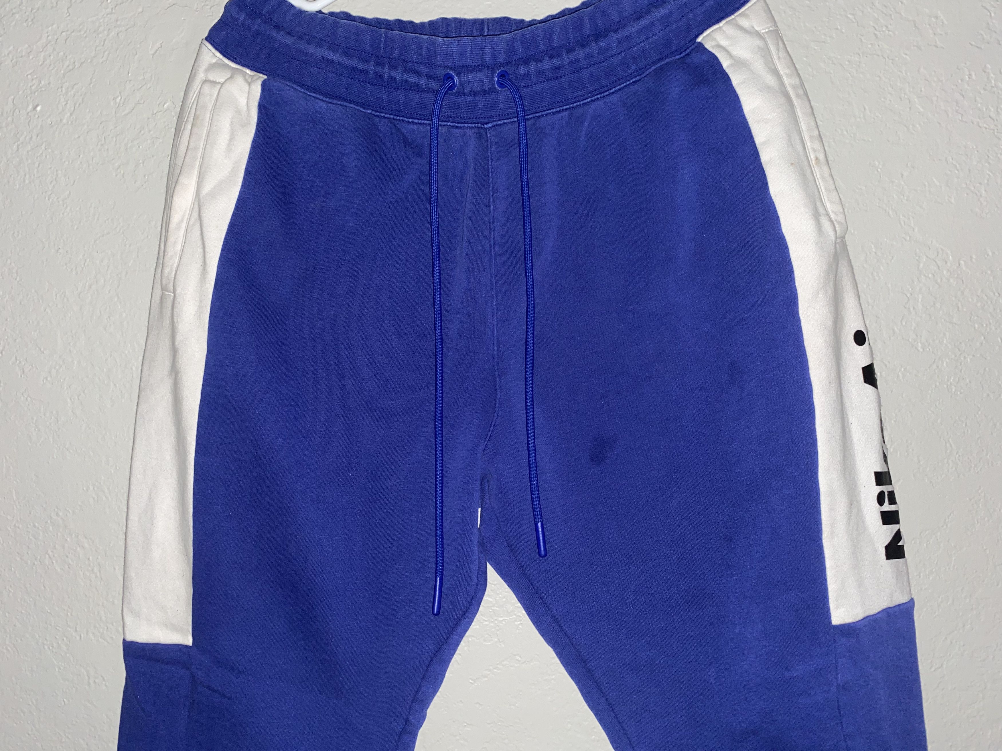 Nike Nike Air Sweatpants Sweat pants Blue white sz LARGE sports S Size US 34 / EU 50 - 2 Thumbnail
