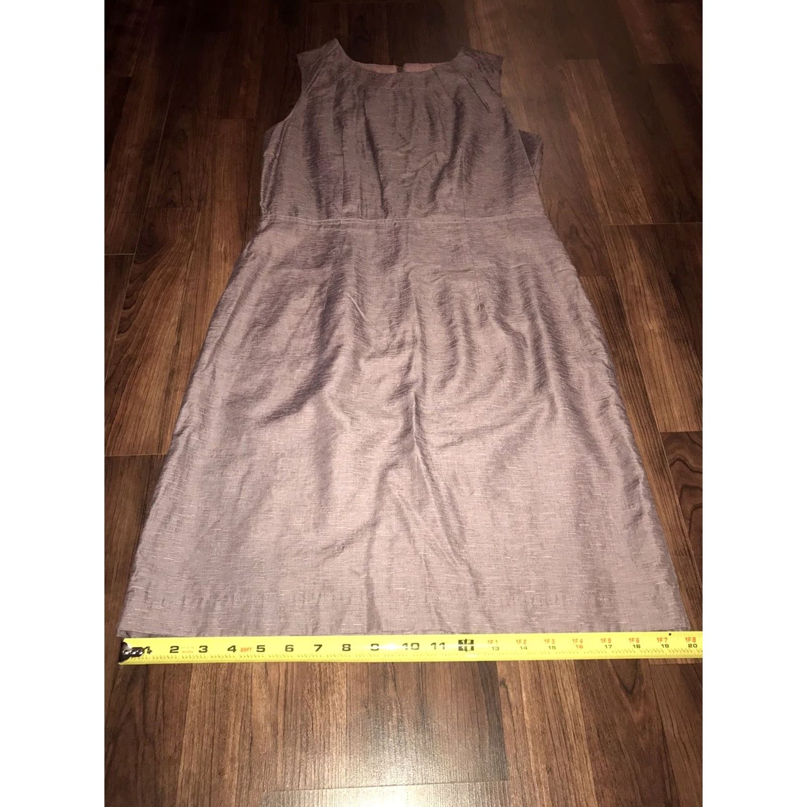 Loft VINTAGE? Ann Taylor Loft Women's 8 Sleeveless Dress Pretty Purple Zipper Back Sheath Knee Length Womens 8 Purple Zipper Back Dresses Lazy placeholder Size M / US 6-8 / IT 42-44 - 7 Thumbnail