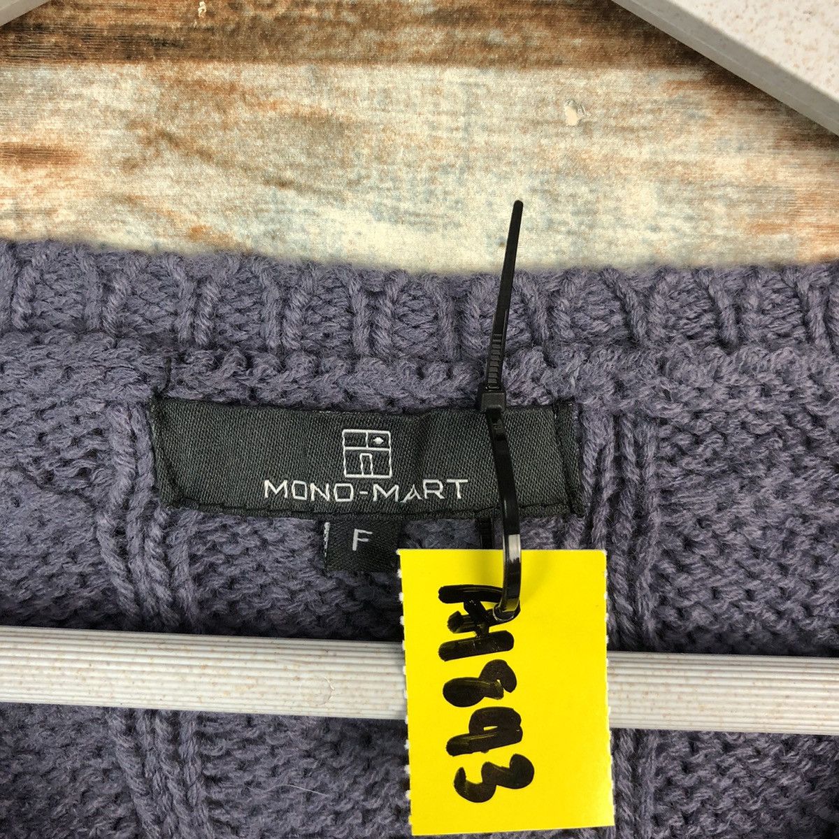 Homespun Knitwear Mono Mart Purple faded cable Knitwear #A1843 Size US XL / EU 56 / 4 - 9 Thumbnail