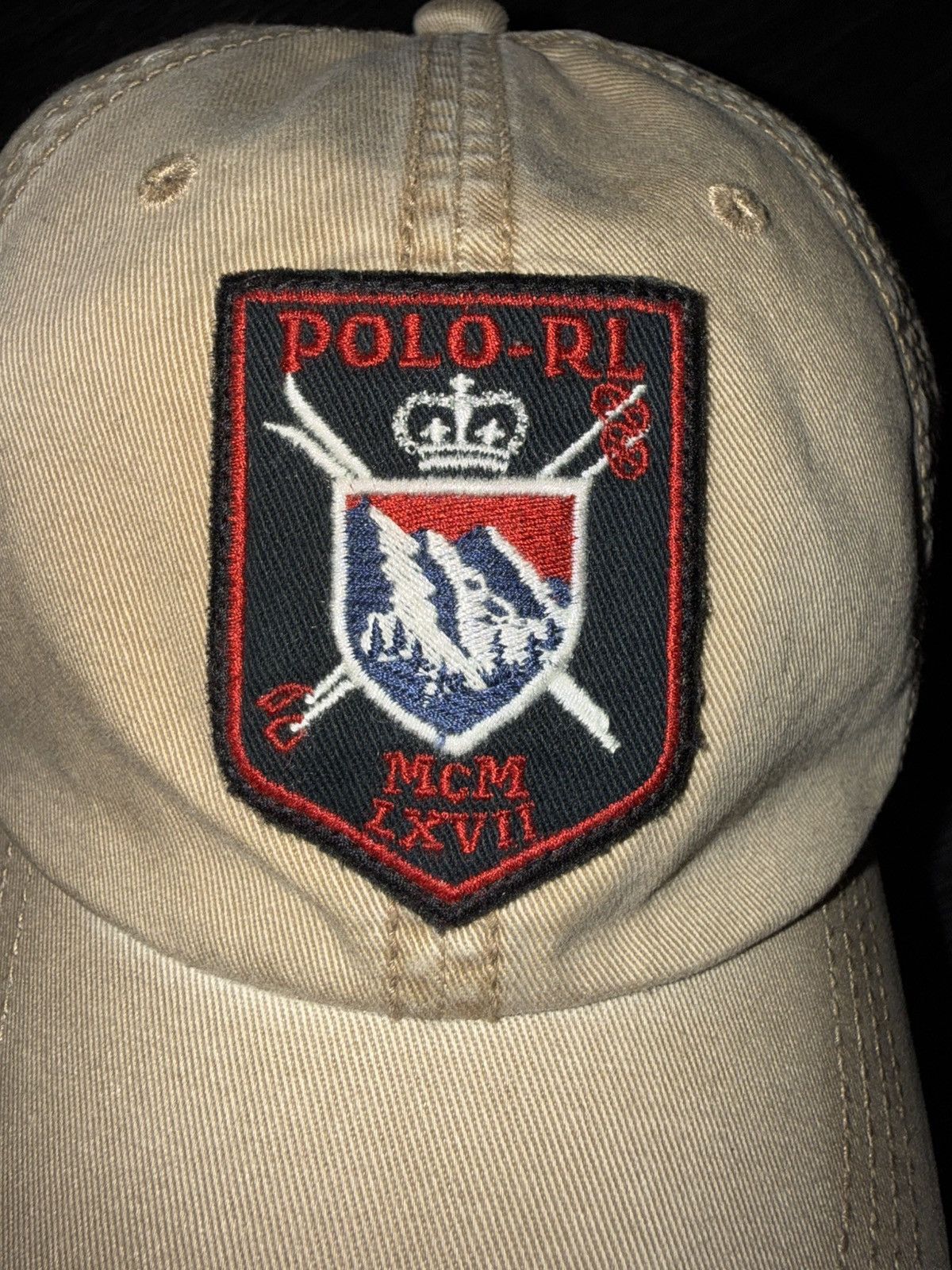 Polo Ralph Lauren Polo Ralph Lauren Crest Strapback Hat Khaki Leather Back Size ONE SIZE - 2 Thumbnail
