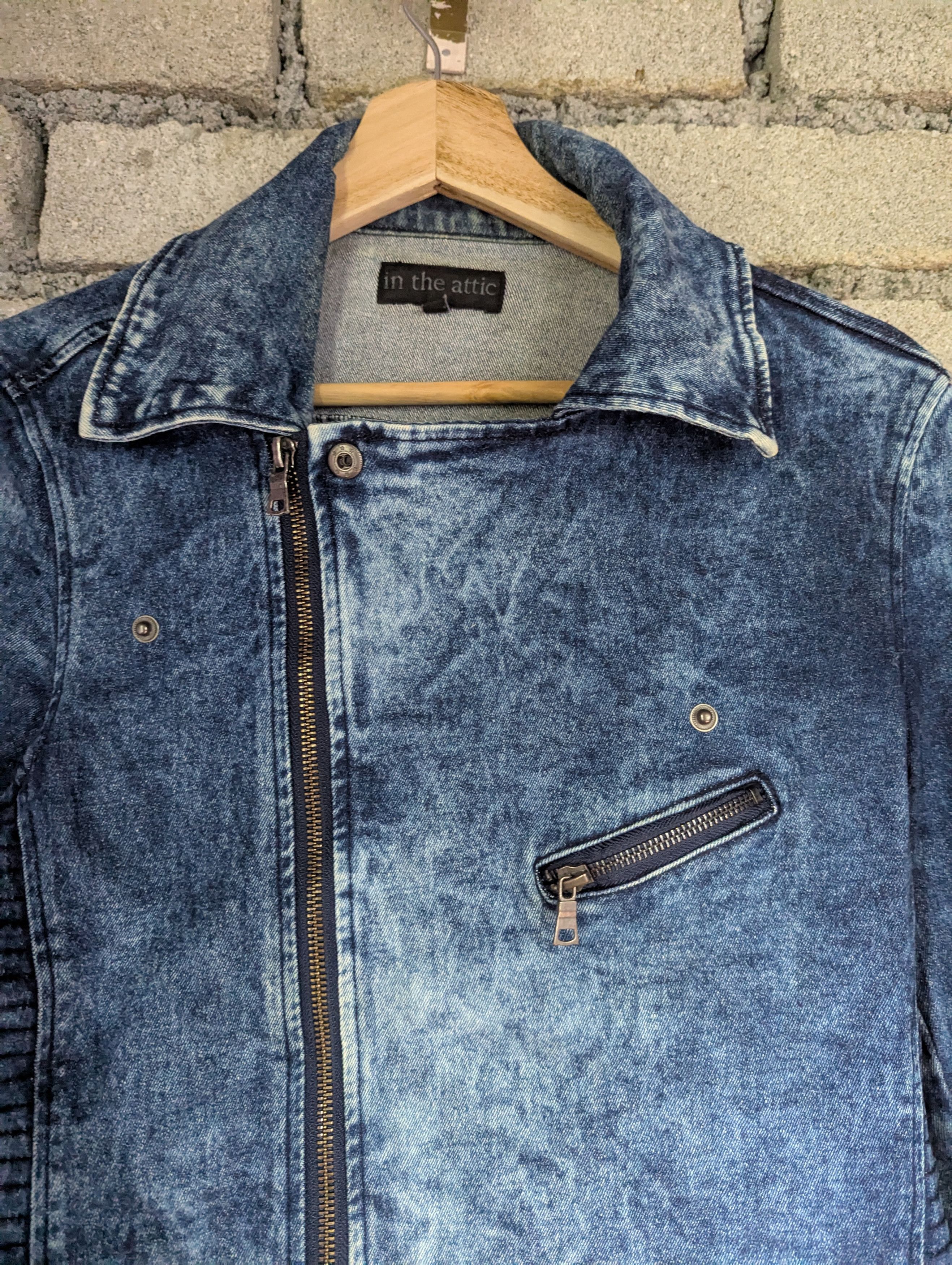In The Attic IN THE ATTIC ASYMMETRICAL ACID WASH DENIM JACKET Size L / US 10 / IT 46 - 5 Thumbnail