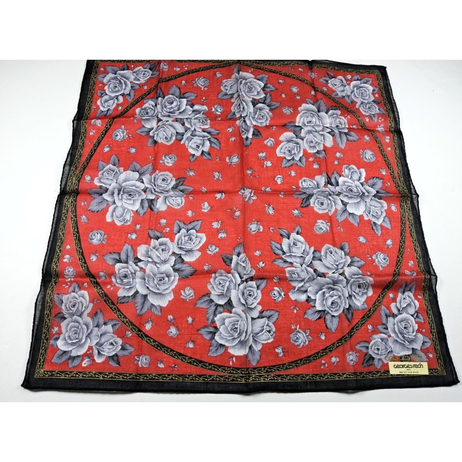 George Georges Rech Handkerchief Neckerchief Bandana Scarf Floral Cotton (3) Women/Men? Size ONE SIZE - 5 Thumbnail