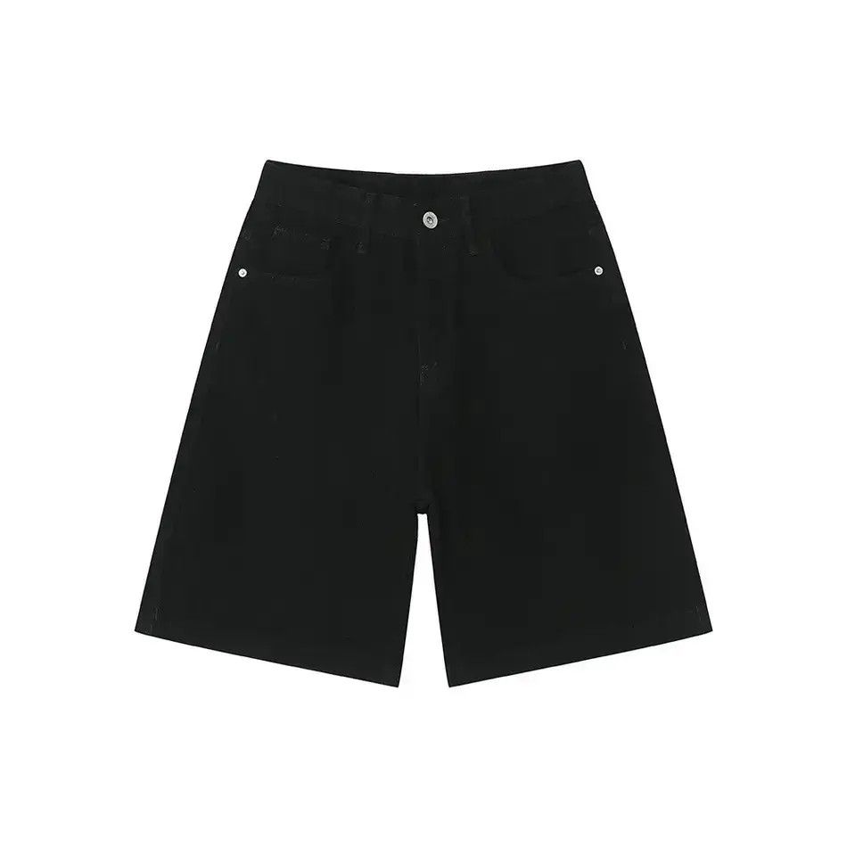Japanese Brand Casual straight black denim shorts Size US 32 / EU 48 - 5 Thumbnail