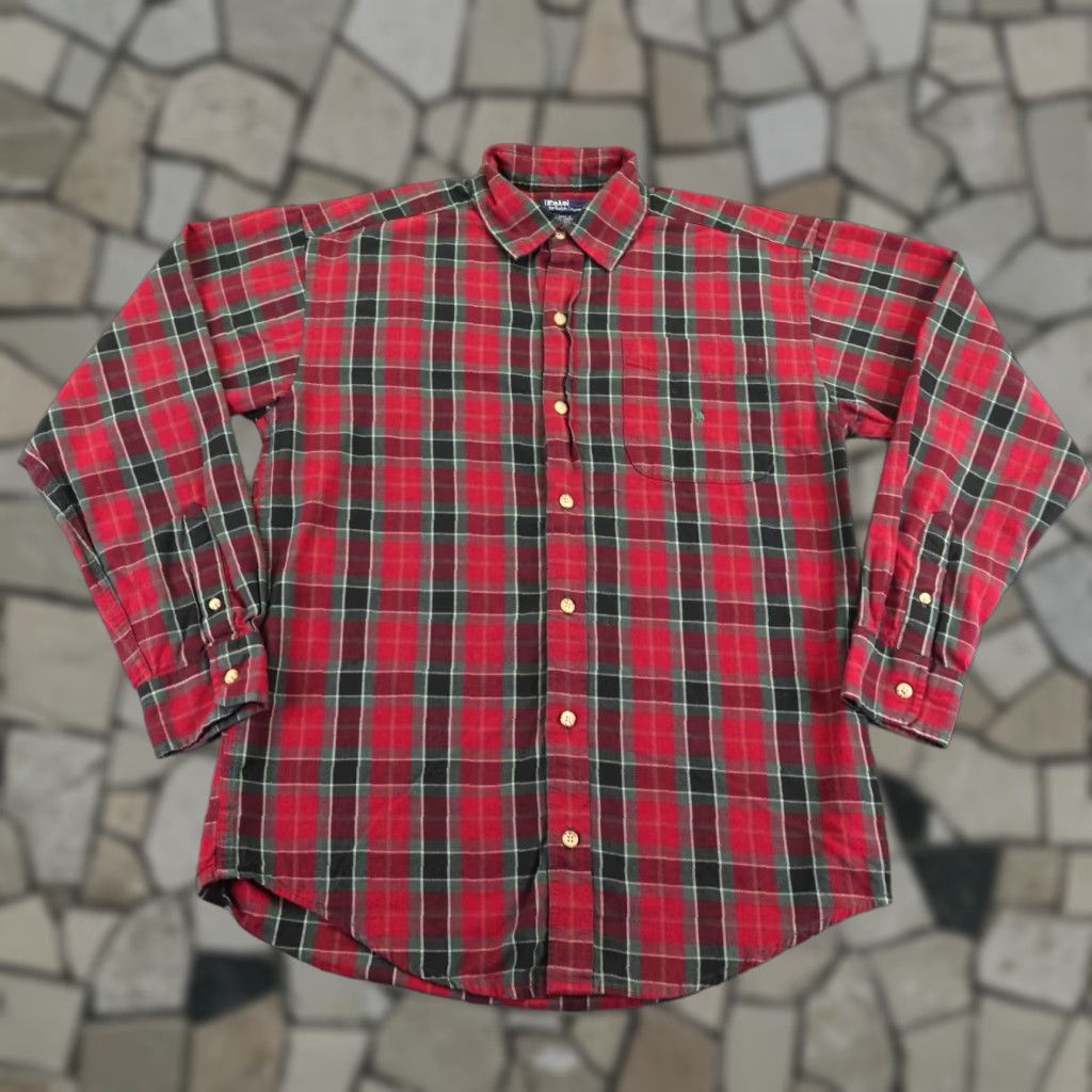 Polo Ralph Lauren VINTAGE Polo Ralph Lauren Shirt Mens Medium Red Green Tartan Plaid Flannel Pony Shirt Size US M / EU 48-50 / 2 - 1 Thumbnail