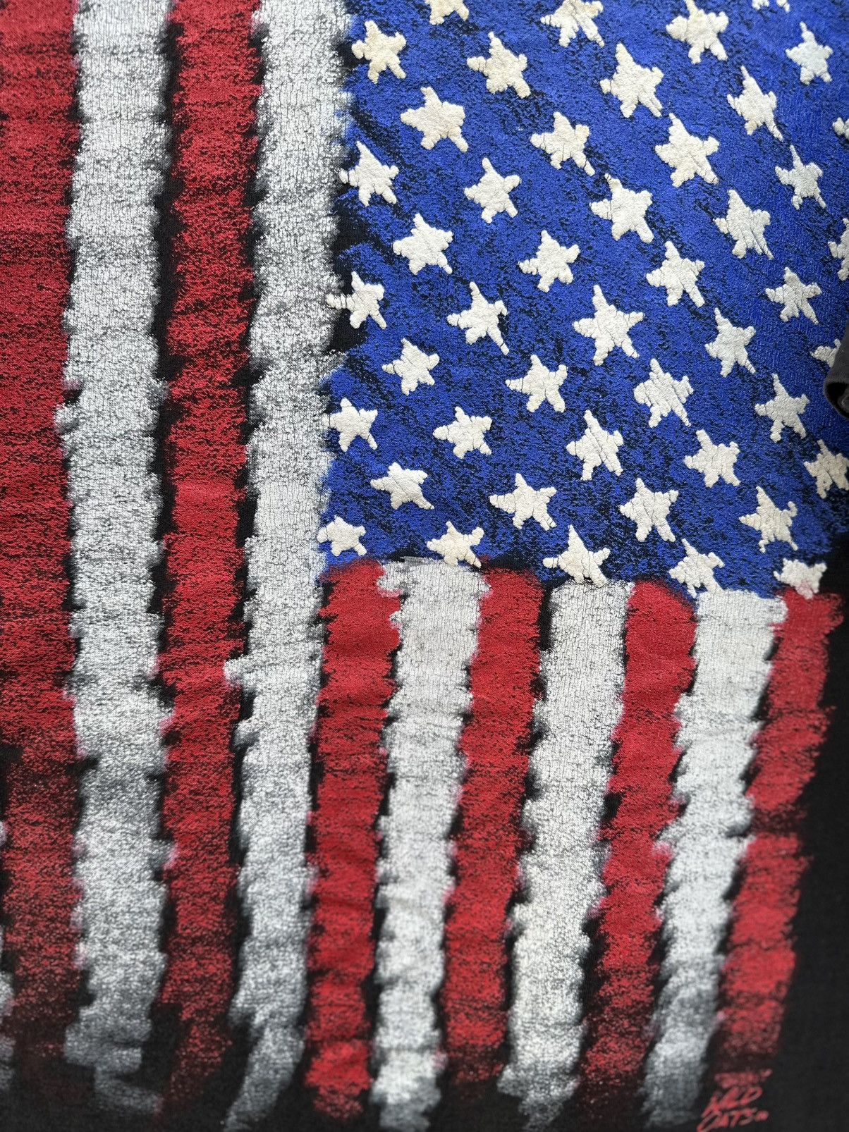 Sears × Vintage Vintage Wild Oat America Flag 90s Faded Tee Size US XL / EU 56 / 4 - 2 Thumbnail