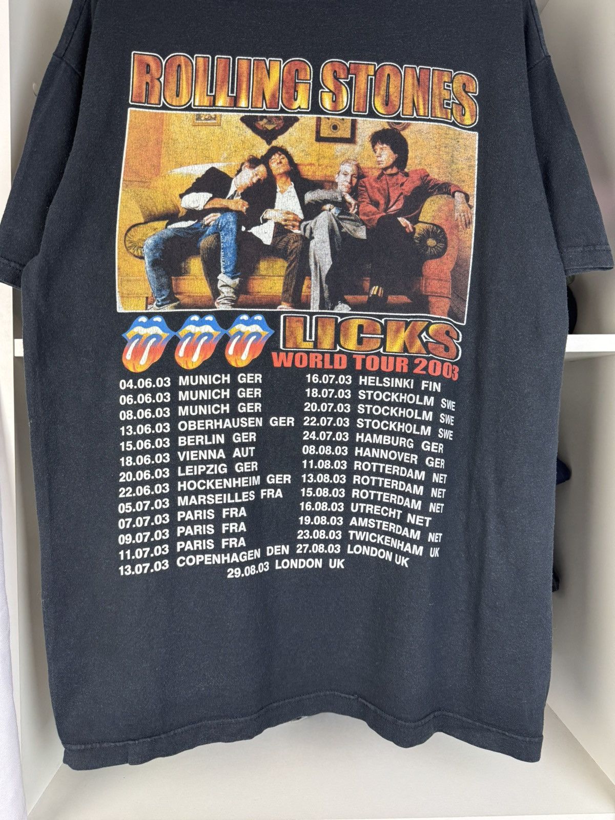 Band Tees Vintage The Rolling Stones Licks World Tour 2003 T-shirt Size US L / EU 52-54 / 3 - 25 Thumbnail