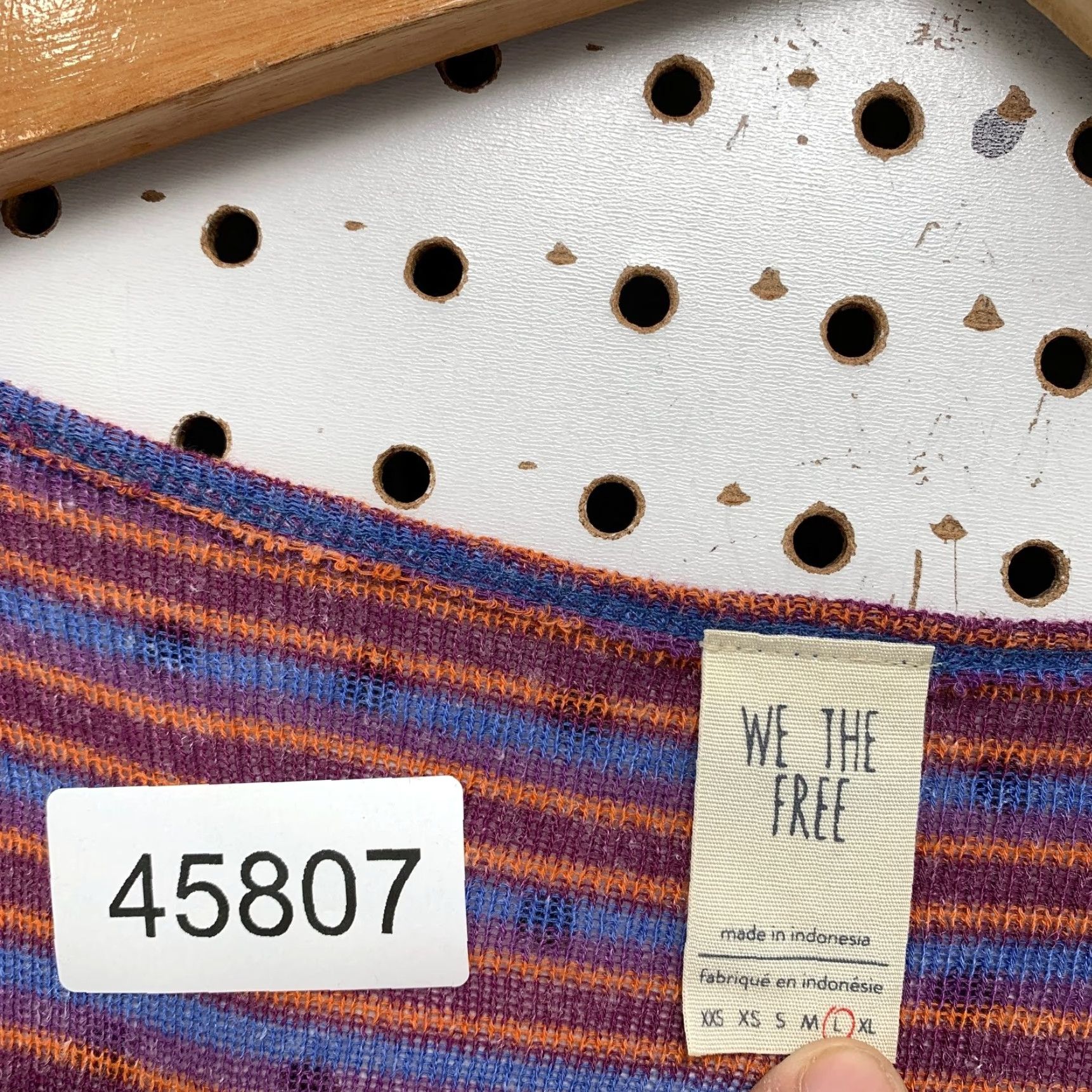 Free People Free People Blouse Women L Purple Linen Striped Cropped Tie V-Neck Casual NWT Size L / US 10 / IT 46 - 5 Thumbnail