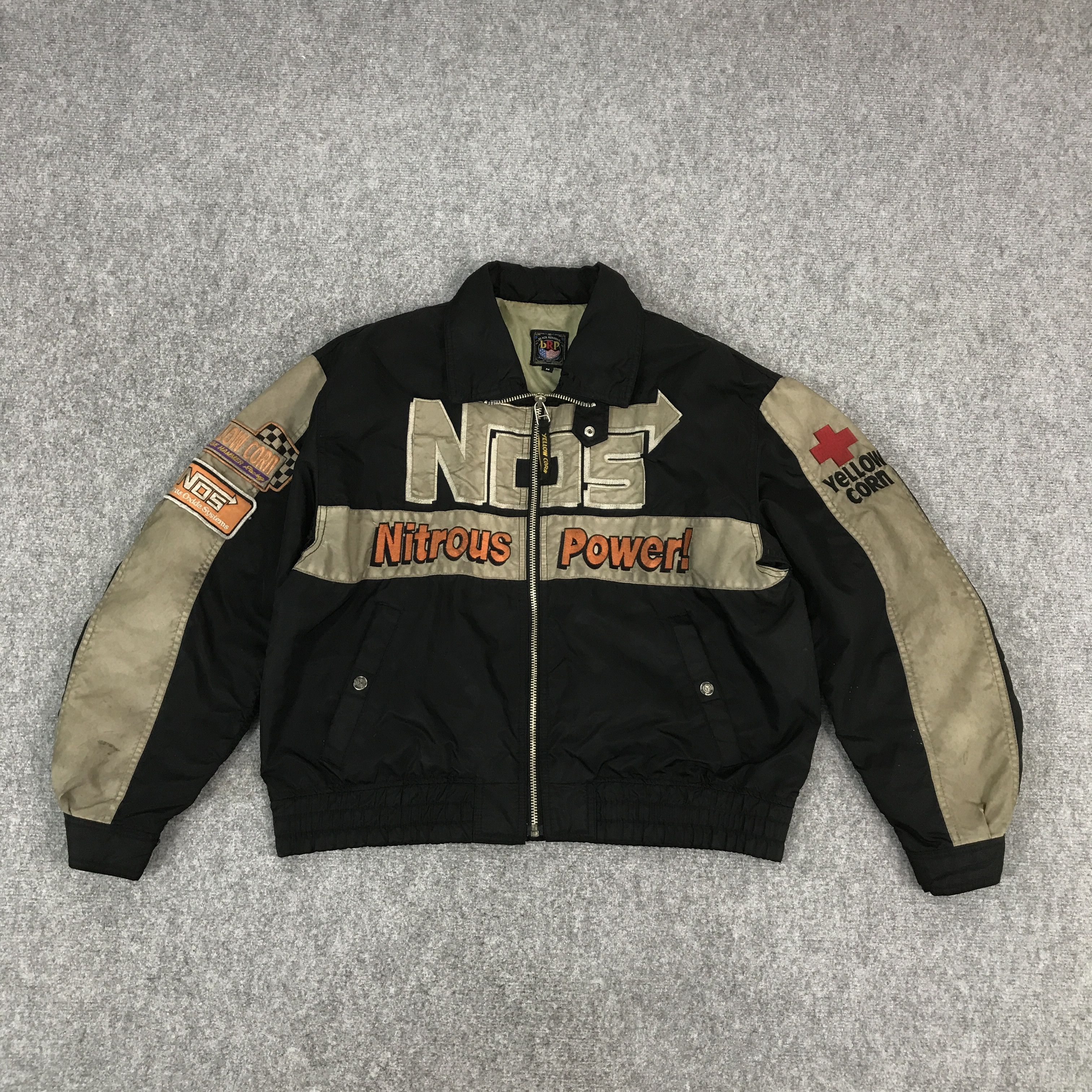 Japanese Brand × YELLOW CORN YELLOW CORN RACING BLACK BOMBER JACKET Size US M / EU 48-50 / 2 - 2 Thumbnail
