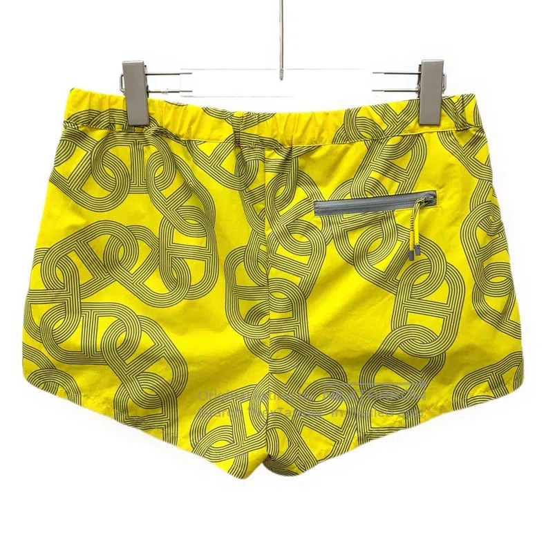 Hermes Hermes Yellow pig nose buckle drawstring, casual shorts Size 24" / US 00 / IT 34 - 2 Thumbnail
