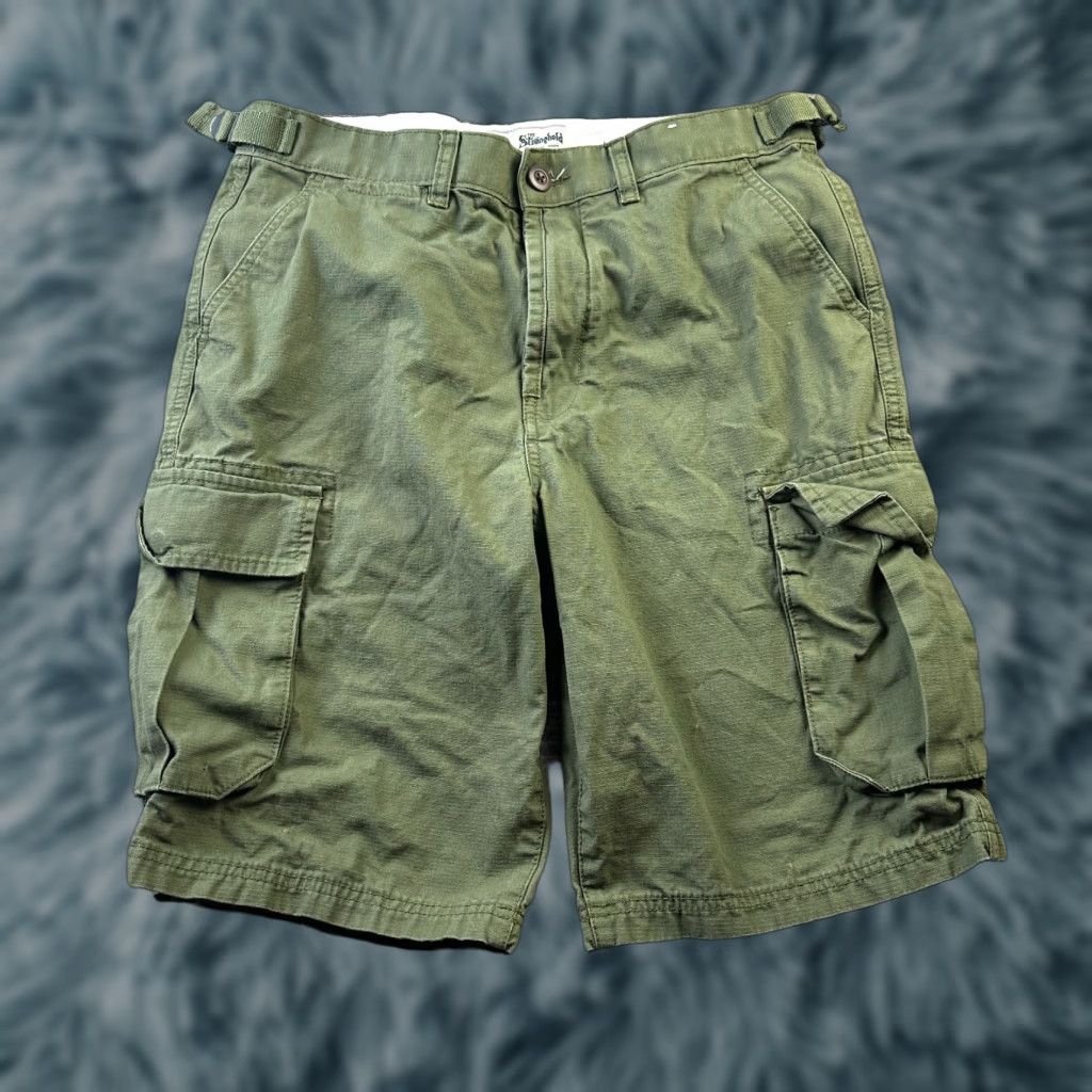 Vintage Stronghold Cargo Shorts Mens 32 Green Pockets Army Utility Cargo Short Mens 32 Green Size US 32 / EU 48 - 1 Thumbnail