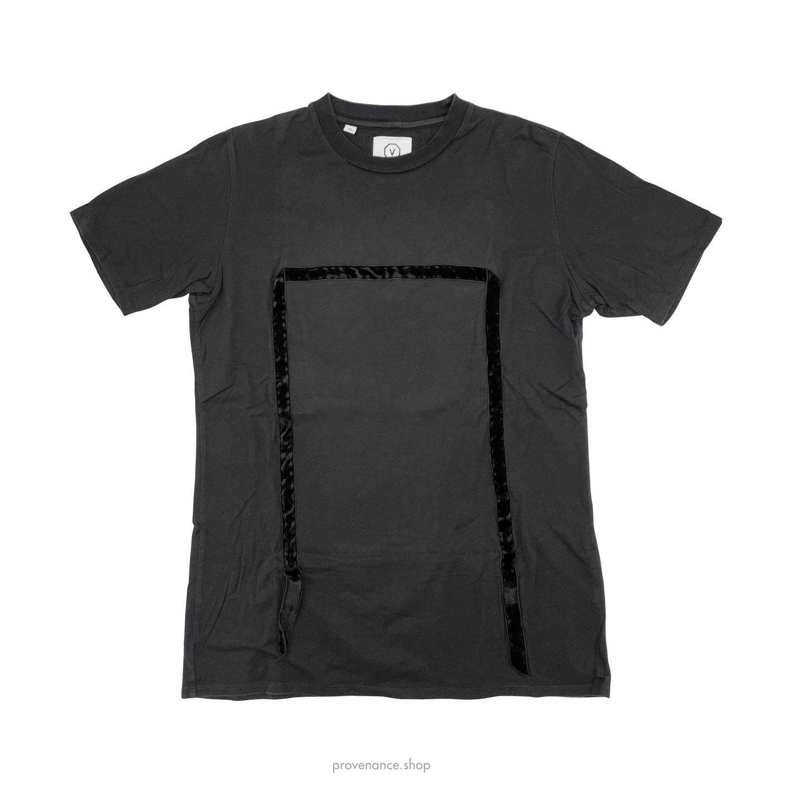 Visvim 🔴 Visvim Velour Detail T-Shirt - Black Size US S / EU 44-46 / 1 - 1 Thumbnail