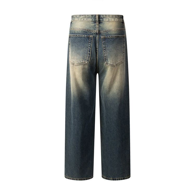 Japanese Brand × Jean Punk contrast wash gradient men's loose jeans Size US 32 / EU 48 - 2 Thumbnail