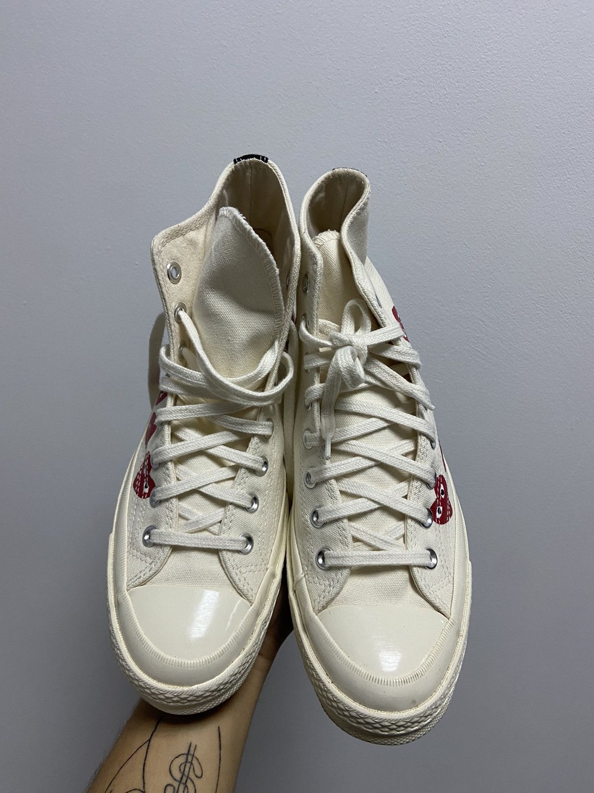 Comme des Garcons PLAY × Converse × Vintage Play Come Des Garcons Converse Unisex Vintage HiTop Sneakers Size US 8.5 / EU 41-42 - 6 Thumbnail