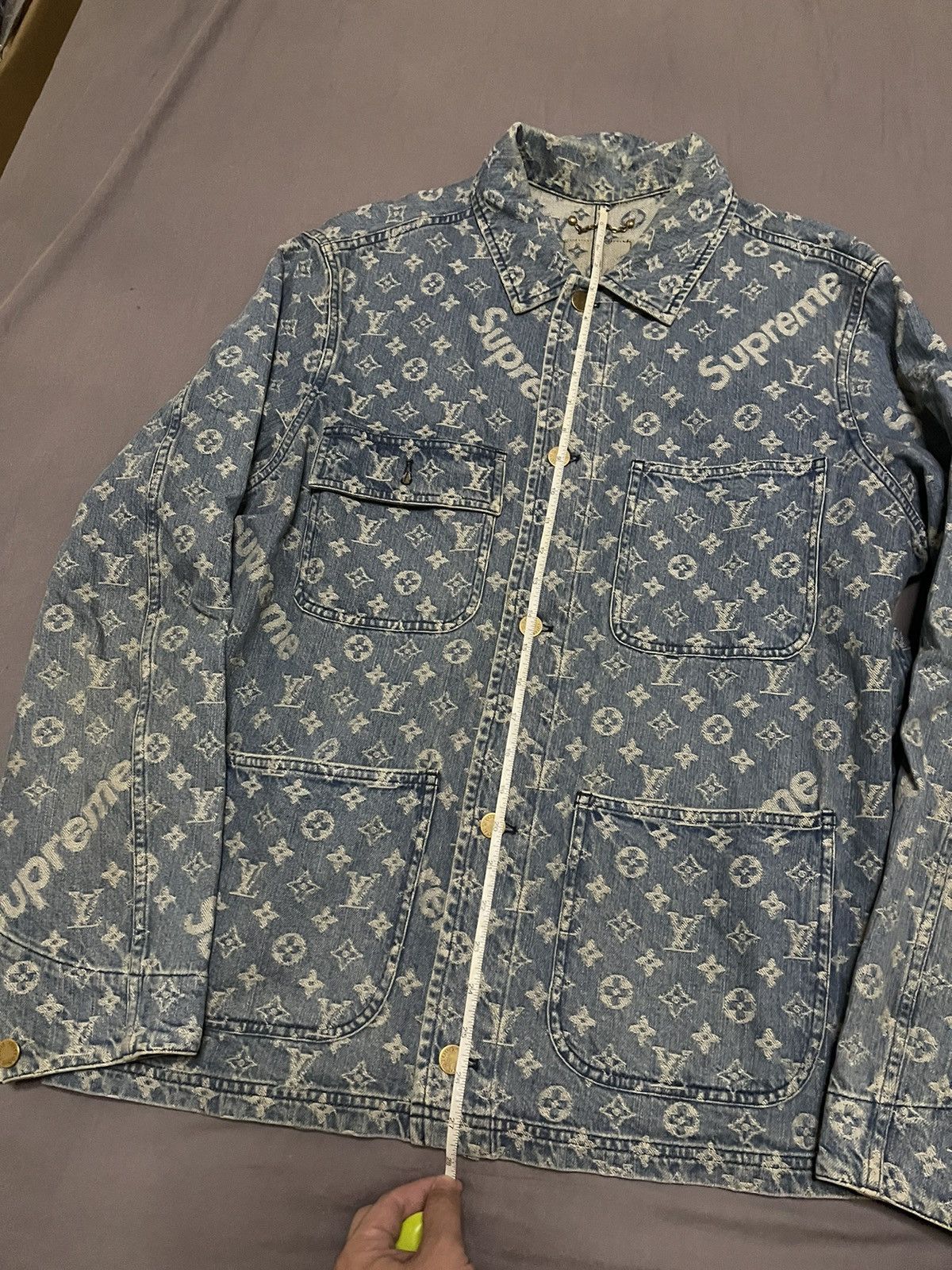 Louis Vuitton × Supreme Supreme Louis Vuitton lv jacquard denim chore coat size 50 Size US L / EU 52-54 / 3 - 12 Thumbnail