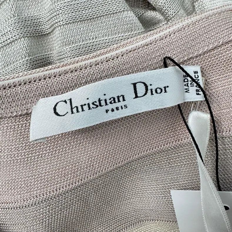 Dior Striped colour-blocked dress