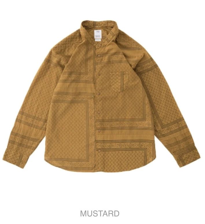 Visvim VISVIM Mustard Paisley Pattern Shirt Size US XL / EU 56 / 4 - 1 Thumbnail