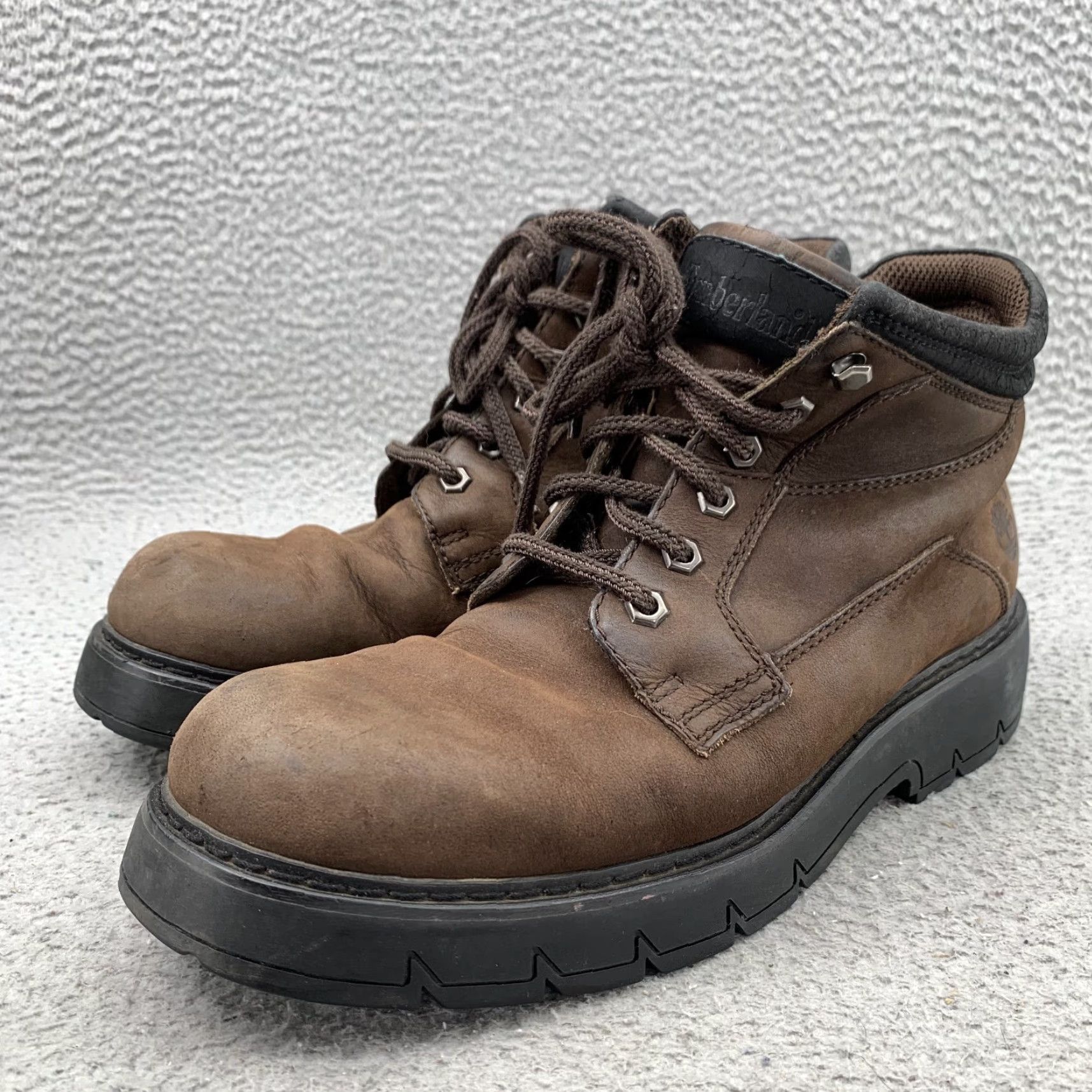Timberland Timberland Leather Boot Men 10.5 Brown Steel Toe Safety Workwear Outdoor Utility Shoe (Mid-Calf) Mens Size US 10.5 / EU 43-44 - 3 Thumbnail