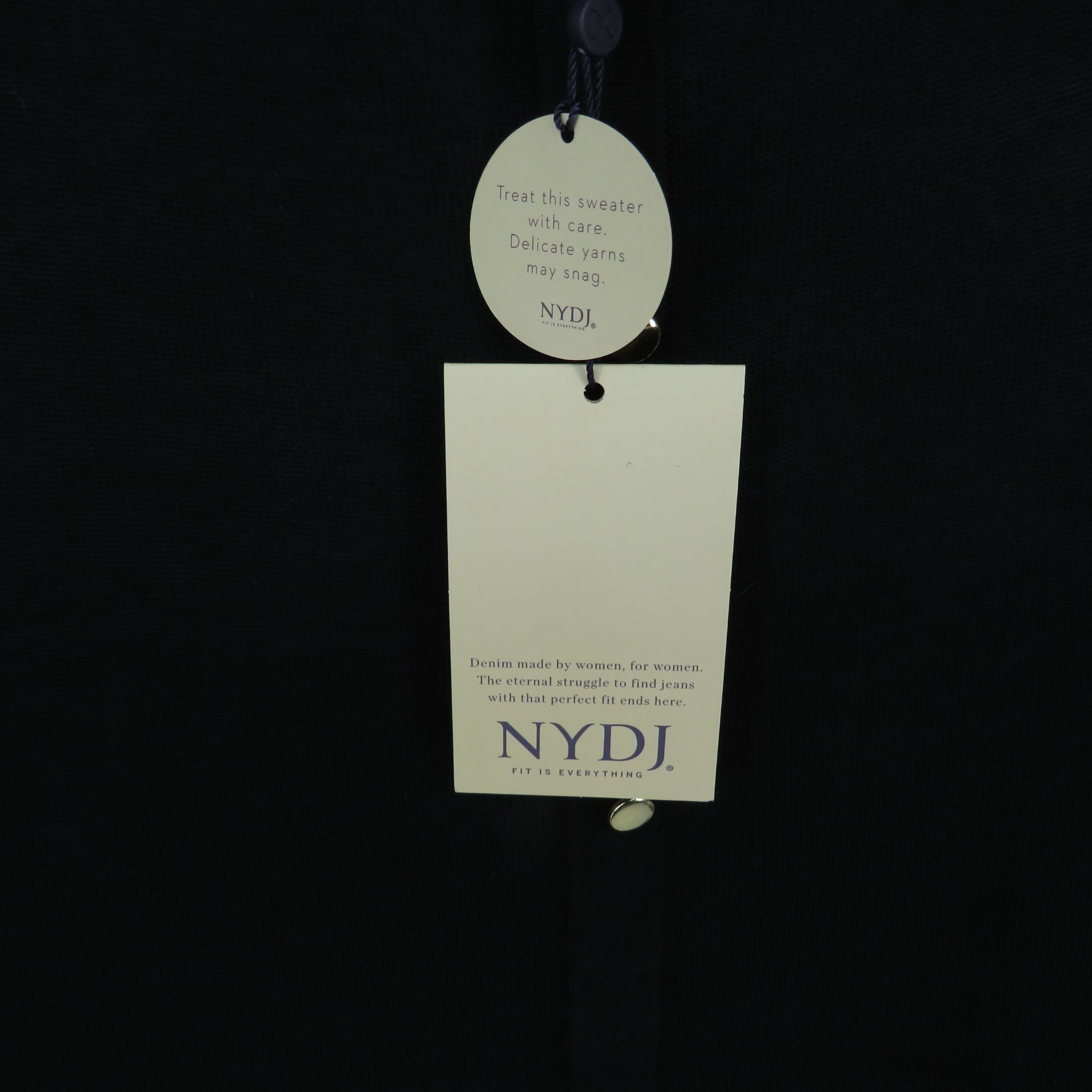 NYDJ NYDJ Women's Black Button Back Boat Neck Sweater XXS NWT $99 Size XXS / US 00 / IT 34 - 5 Thumbnail