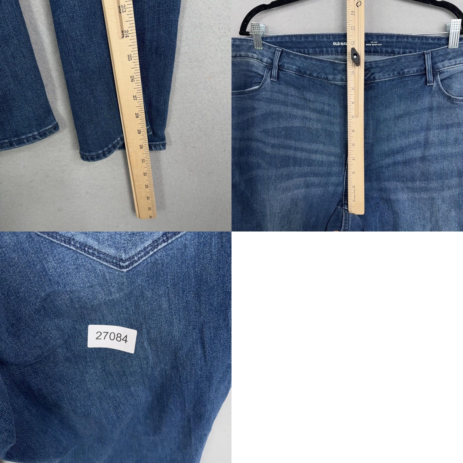 Old Navy Old Navy Jeans Womens Plus 22 Short Wow Boot-Cut Mid Rise Stretch Denim Blue Slim/Bootcut Jeans Womens Plus Size 22 Short Mens? (Cannot include extra) Size 40" / US 18 - 8 Thumbnail