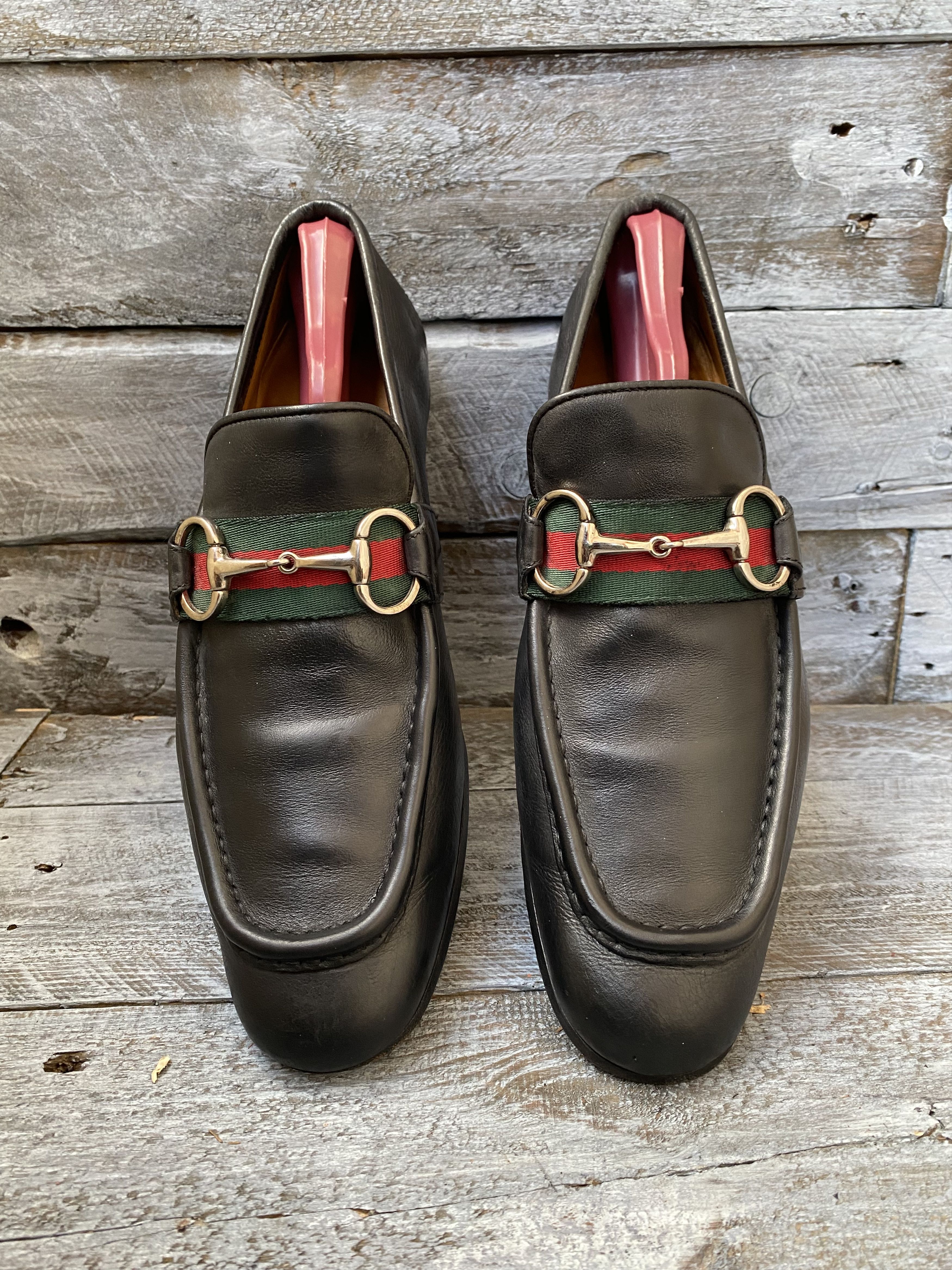 Designer × Gucci Gucci horsebit playboy three stripe jordan loafers sz 40E Size US 7 / EU 40 - 20 Thumbnail