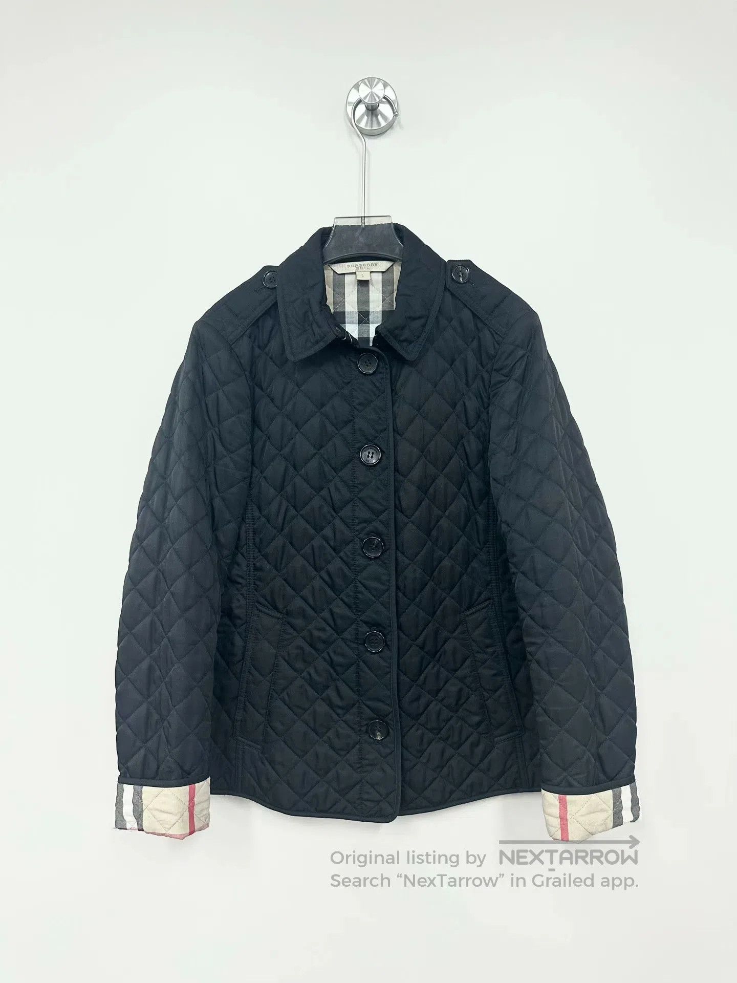 Burberry Burberry Black Diamond Pattern Single-Row Button Lining Pl Size S / US 4 / IT 40 - 1 Thumbnail