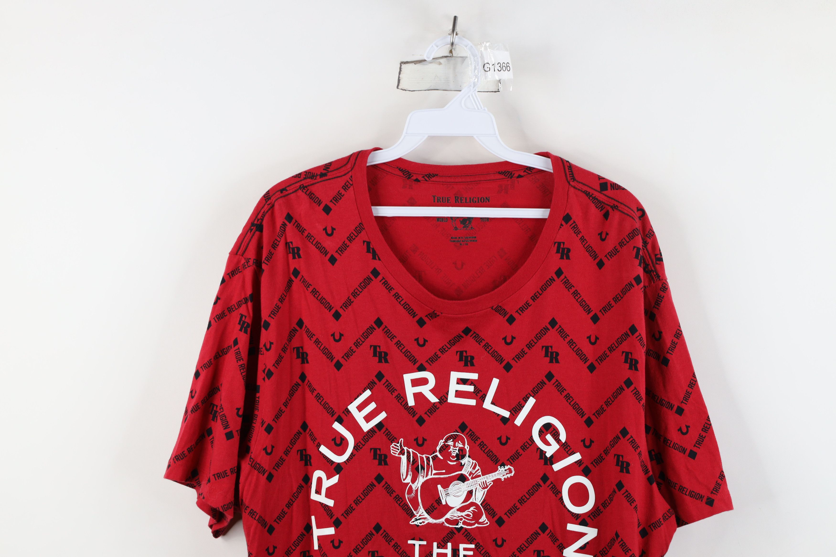 True Religion True Religion All Over Print Short Sleeve T-Shirt Red Size US XL / EU 56 / 4 - 2 Thumbnail