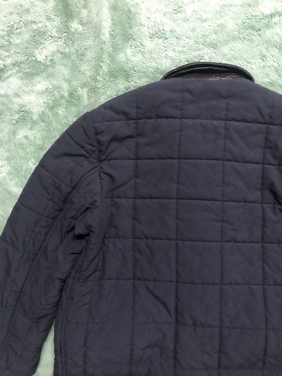 Vintage Vintage Ital Style Quilted Down Coat Jacket Leather Collar Size US XL / EU 56 / 4 - 8 Thumbnail