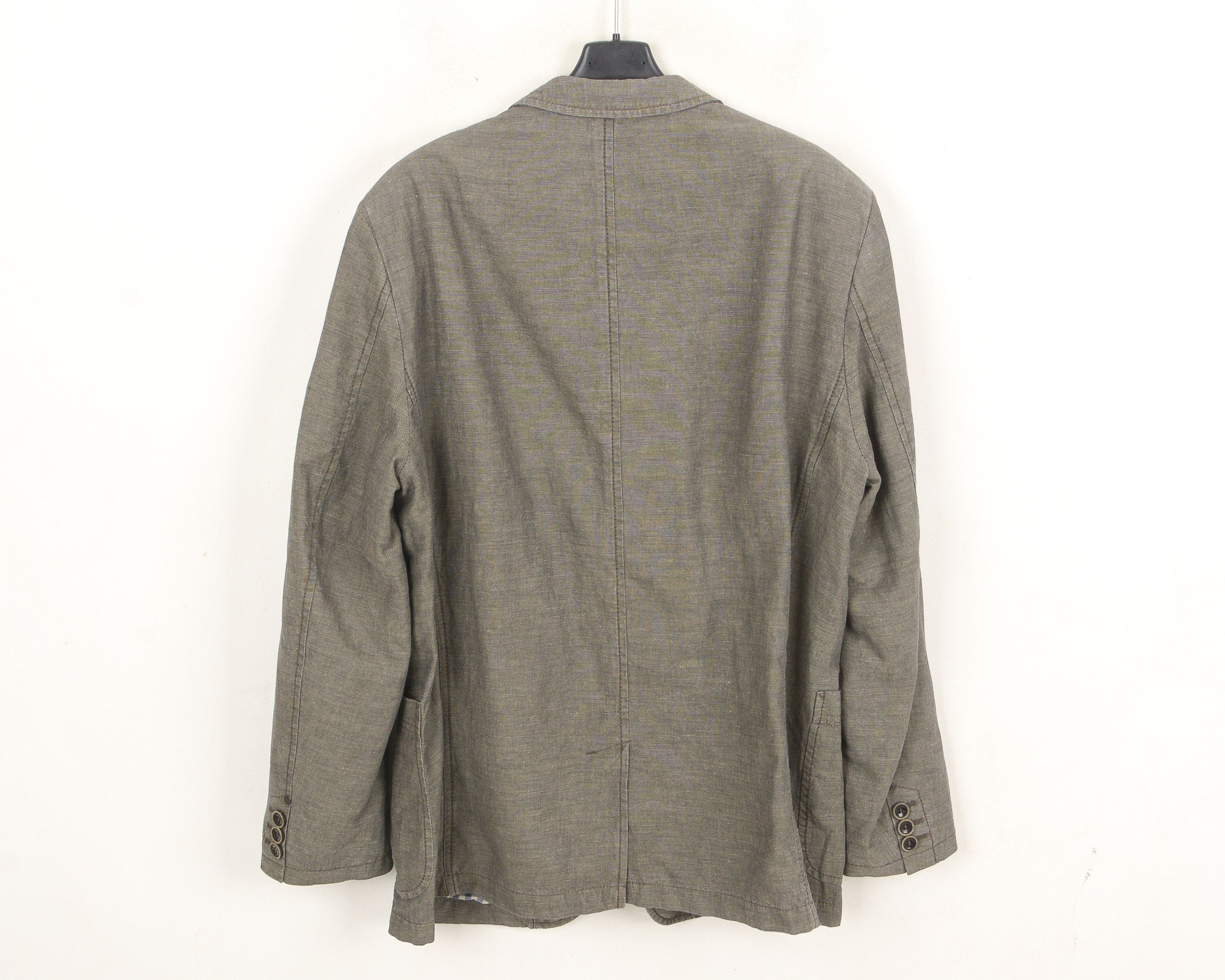 Camel Saison UK 42 US Linen Blazer Suit Jacket Sport Coat EU 52 L Size 42R - 4 Thumbnail