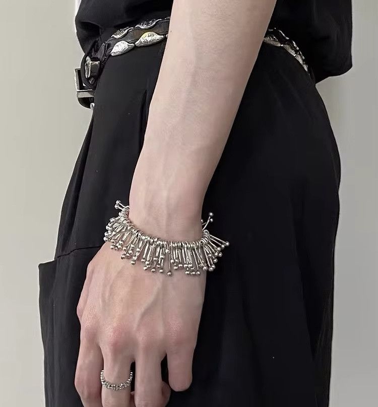 Japanese Brand × Jewelry Avant garde seaweed fringe bracelet chain aesthetic y2k Size ONE SIZE - 2 Thumbnail