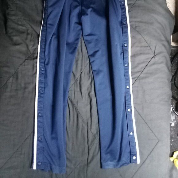 Adidas Vintage 90s Adidas 3 Stripe Snap Sweatpants Joggers Blue Size US 30 / EU 46 - 5 Thumbnail