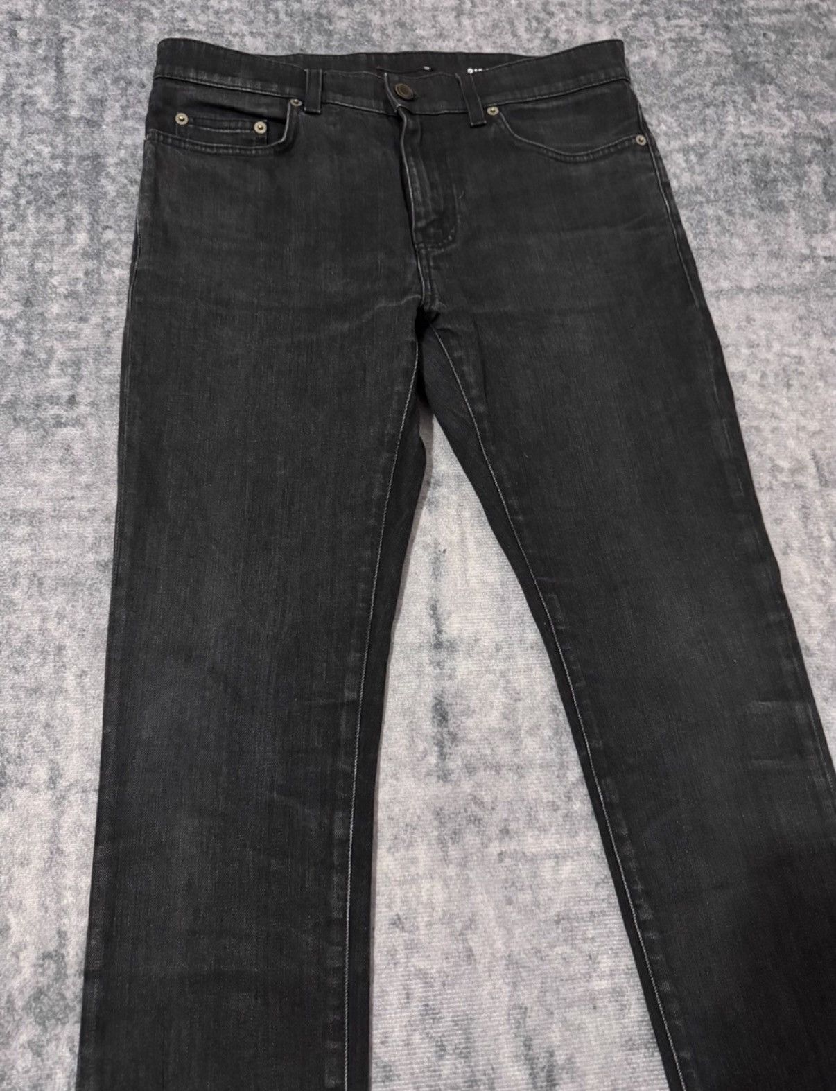 Saint Laurent Paris Saint Laurent (SLP) 16FW Distressed Frayed Hem Denim Jeans Size US 31 - 3 Thumbnail