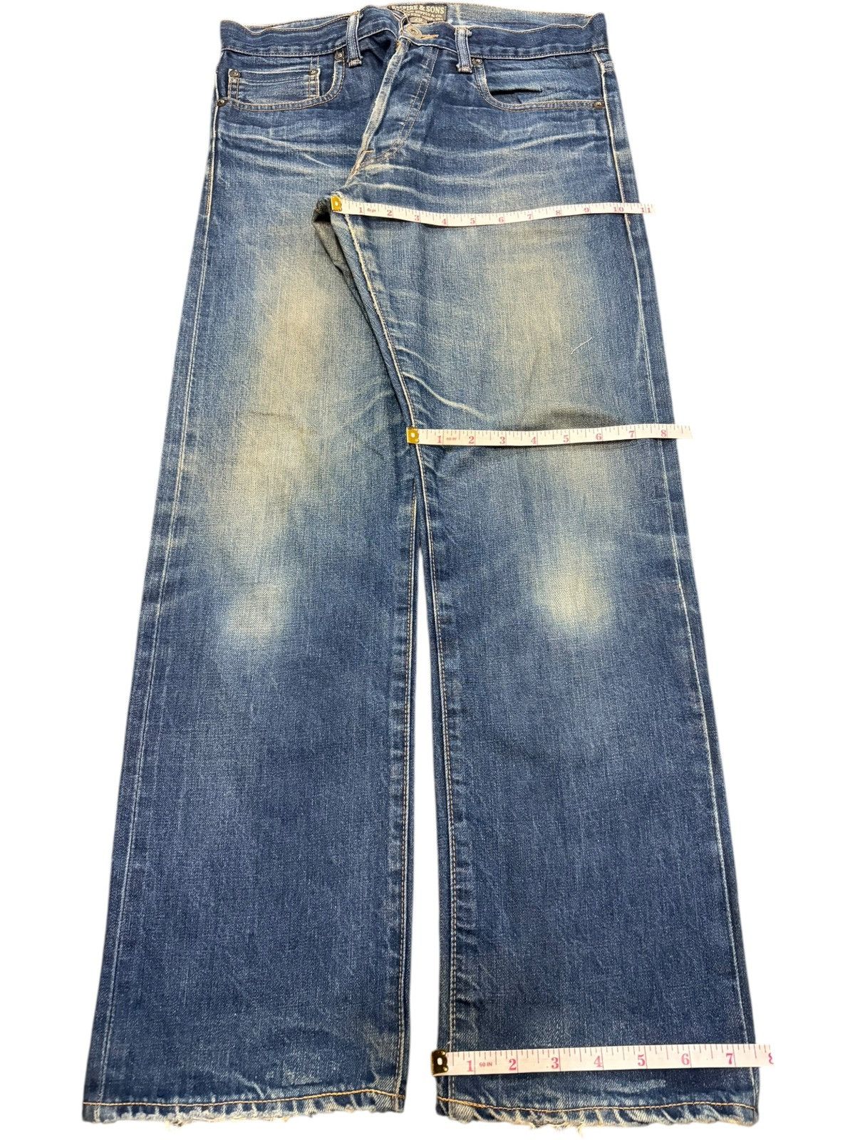Edwin Vintage Empire & Sons Selvedge Distressed Jeans Size US 30 / EU 46 - 8 Thumbnail