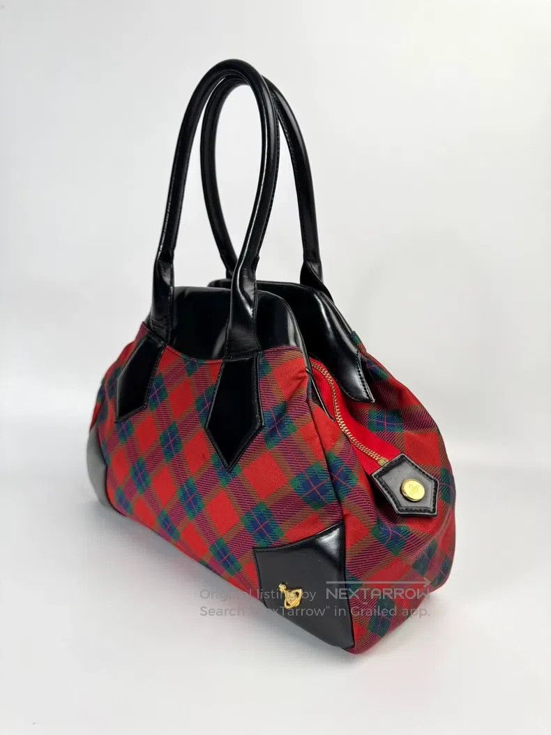 Vivienne Westwood Vivienne Westwood size os Red and Black Plaid Bowling Bag / Size ONE SIZE - 2 Thumbnail