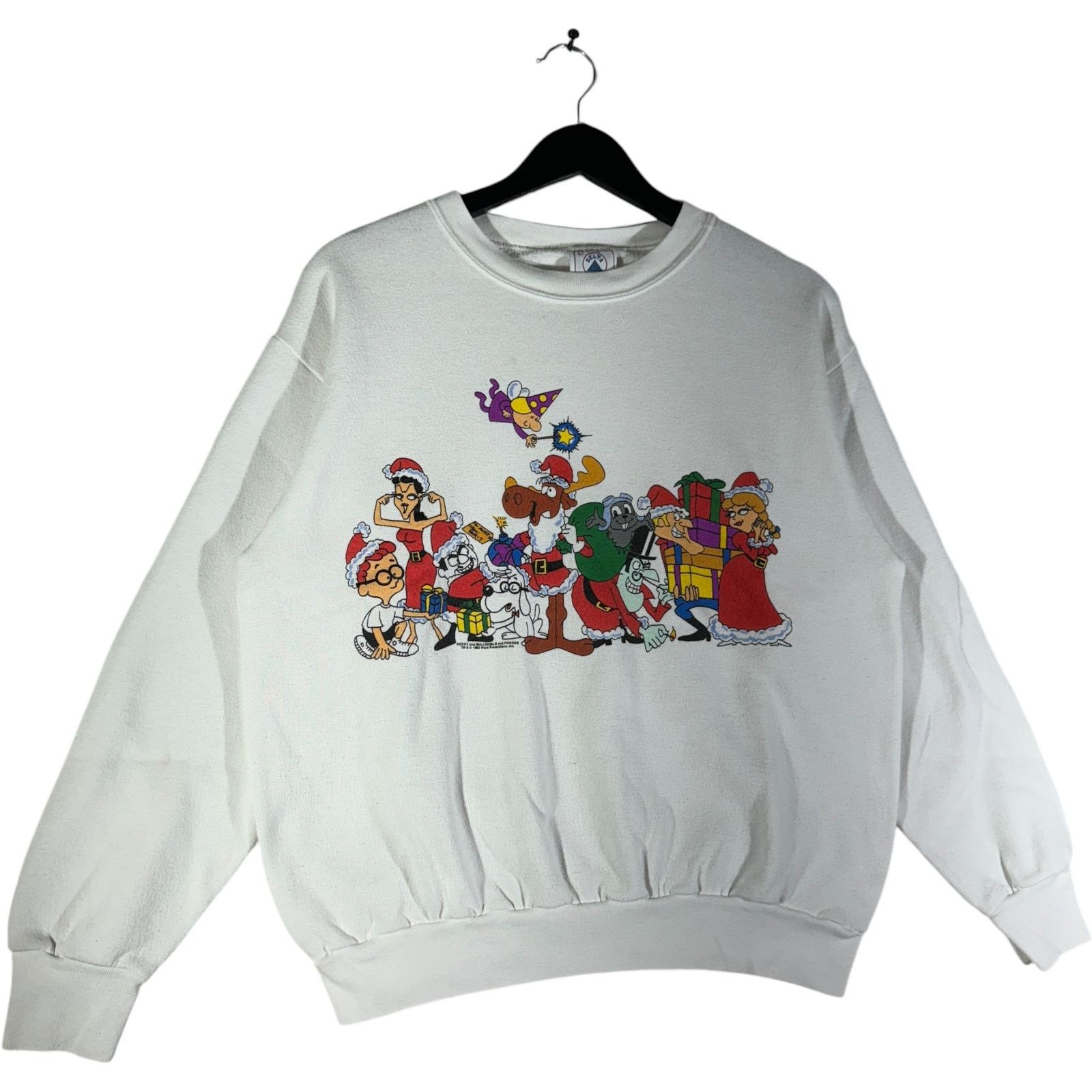 Delta Vintage Rocky And Bullwinkle And Friends Christmas Crewneck Size US L / EU 52-54 / 3 - 4 Thumbnail