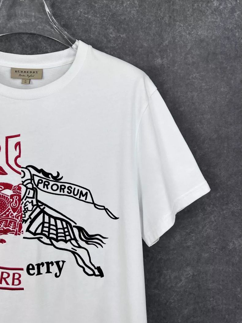 Burberry Burberry Burberry Logo Embroidered Short Sleeve T-Shirt-25 Size US XL / EU 56 / 4 - 5 Thumbnail