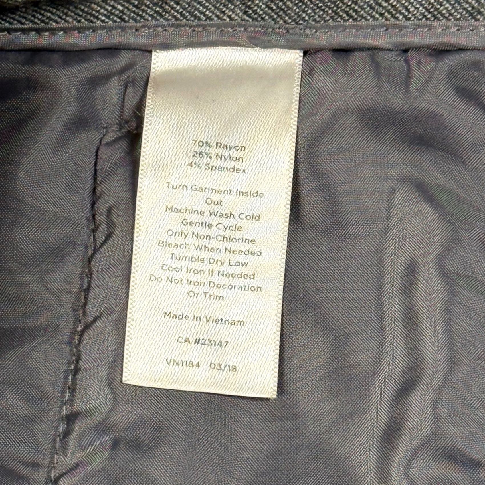 Talbots Talbots Pants Skinny Ankle Gray Women's 8 Stretch Pockets Zip Button Work Casual Knit Mid Rise Inseam 29 in Slim Size 30" / US 8 / IT 44 - 7 Thumbnail