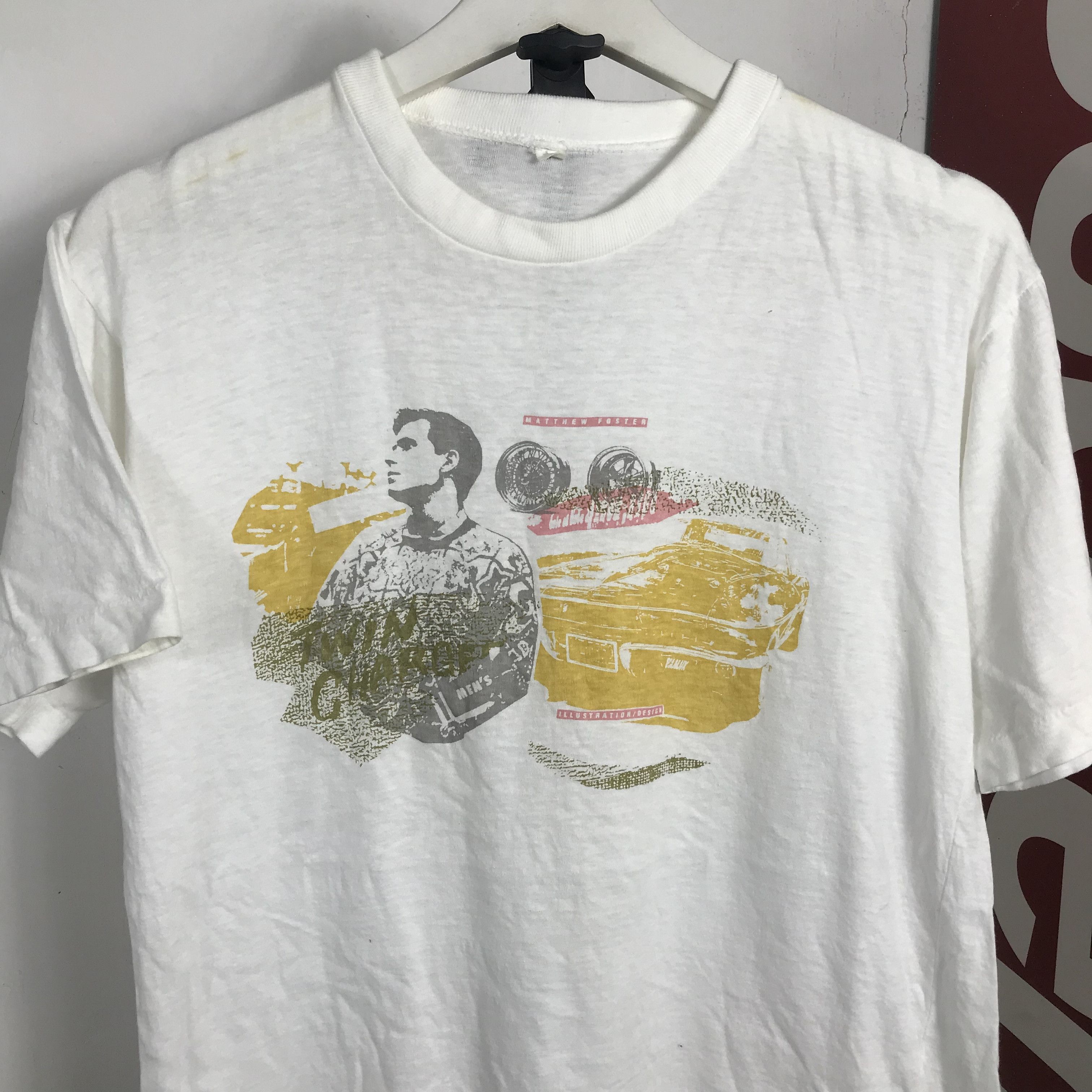 Hanes Vintage 80s matthew foster American Actor phototee shirt Size US M / EU 48-50 / 2 - 3 Thumbnail