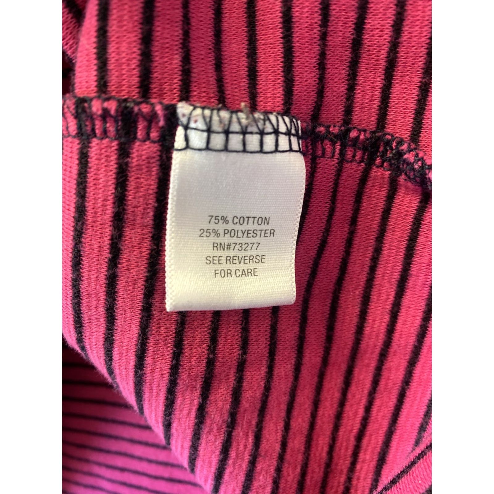 Croft & Barrow Croft Barrow Sweater Womens 1X Magenta Striped Long Sleeve Pullover 56-24 Size XL / US 12-14 / IT 48-50 - 7 Thumbnail