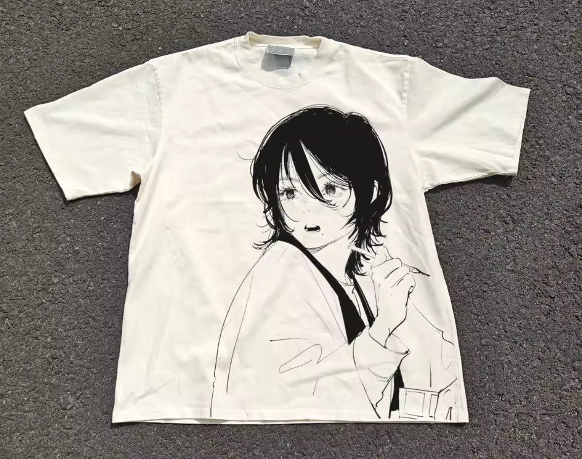 Japanese Brand Heavy Cotton Beijing Comic Anime Girl Good Print T-Shirt Size US L / EU 52-54 / 3 - 1 Thumbnail