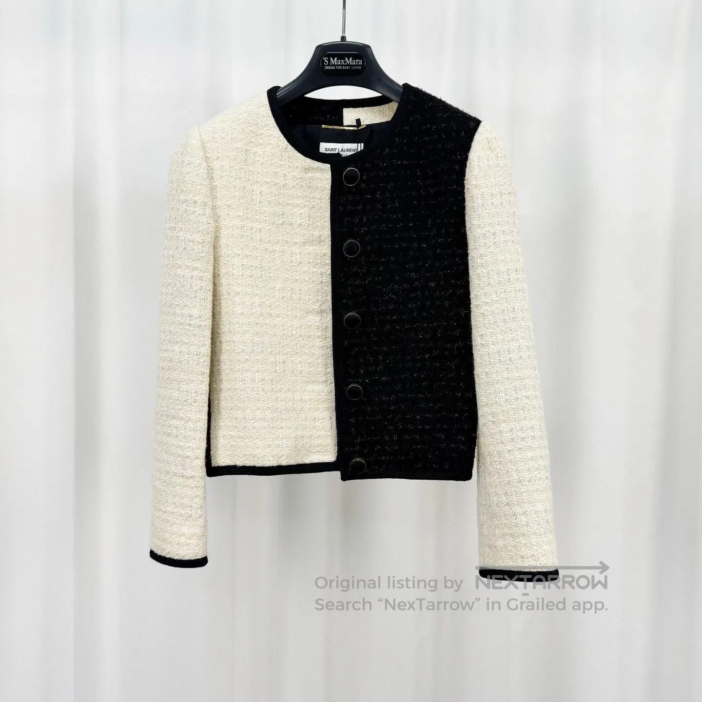 Saint Laurent Paris black and white tweed Saint Laurent jacket. Size M / US 6-8 / IT 42-44 - 1 Thumbnail