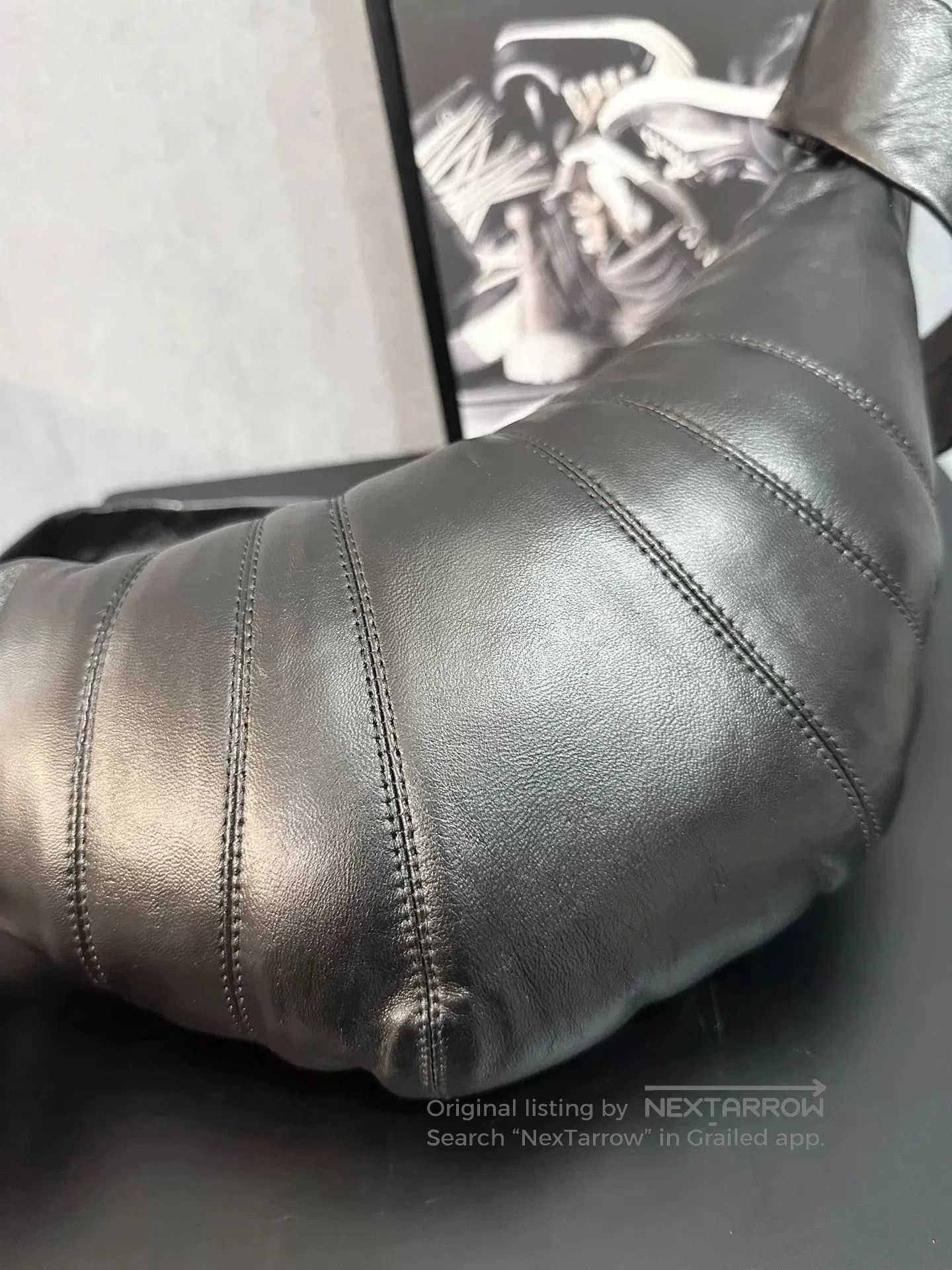Lemaire Lemaire Small Black Lambskin Croissant Bag. Size ONE SIZE - 3 Thumbnail