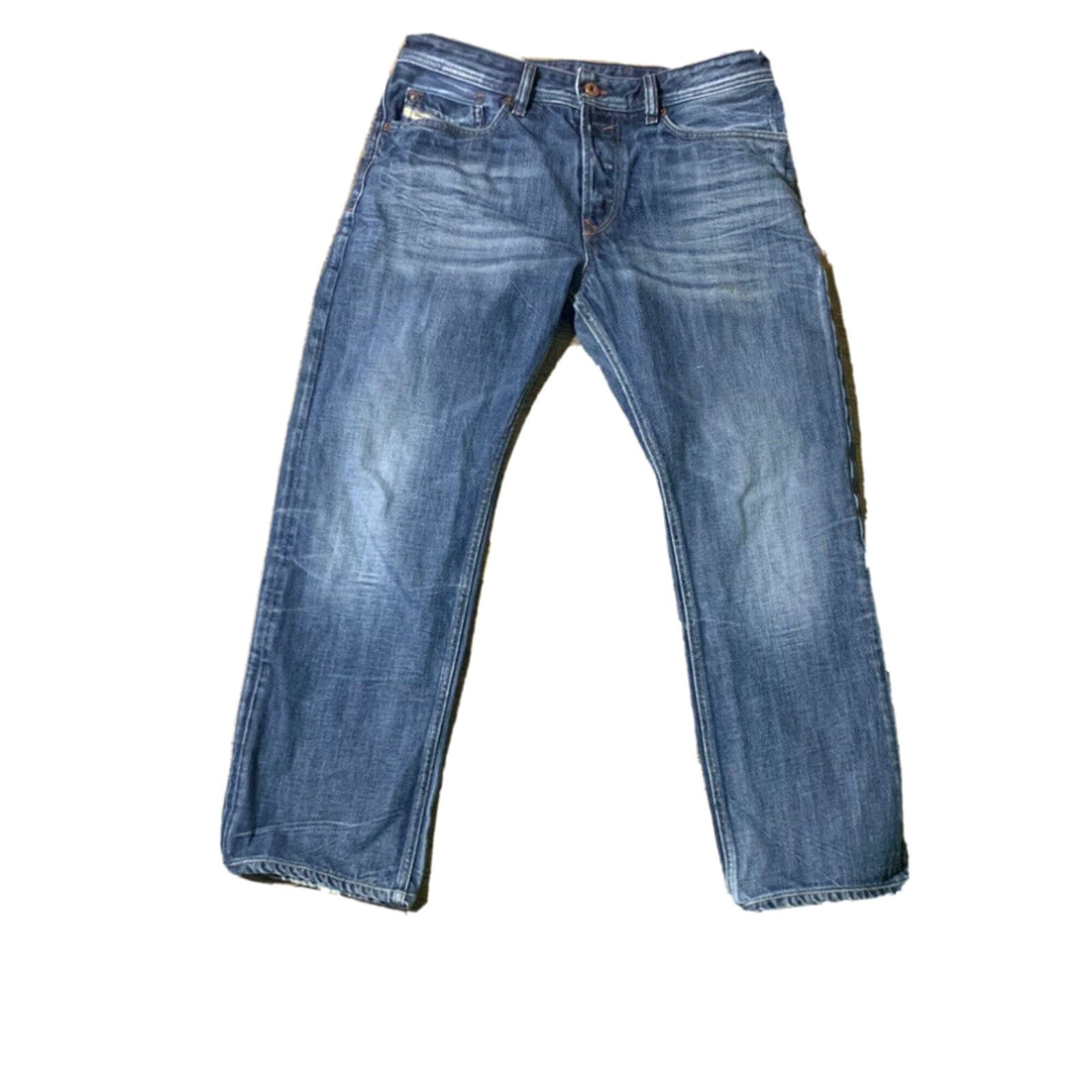 Diesel Waykee Button Fly Jeans Men's Blue Straight Size 30 X 27