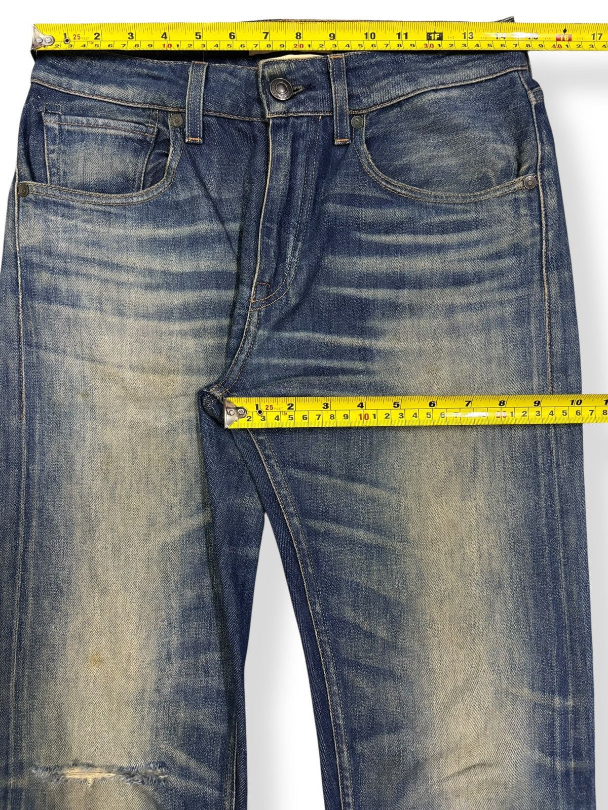 Levi's Levis Made & Crafted TackSlim Distressed Jeans Made in italy Size US 29 - 14 Thumbnail
