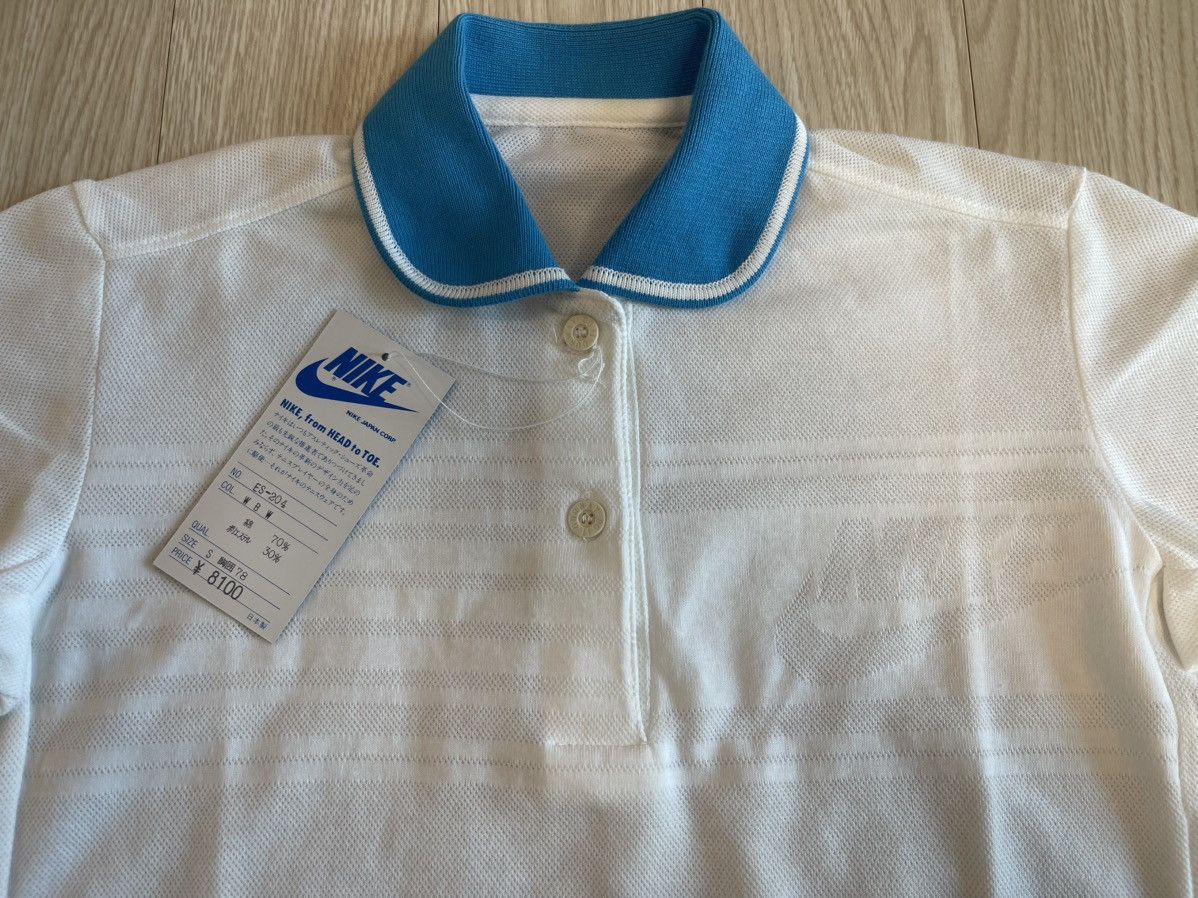Nike Nike Blue Tag Japan Edition 80’s Vintage Polo Pique T-shirt Size S / US 4 / IT 40 - 1 Thumbnail