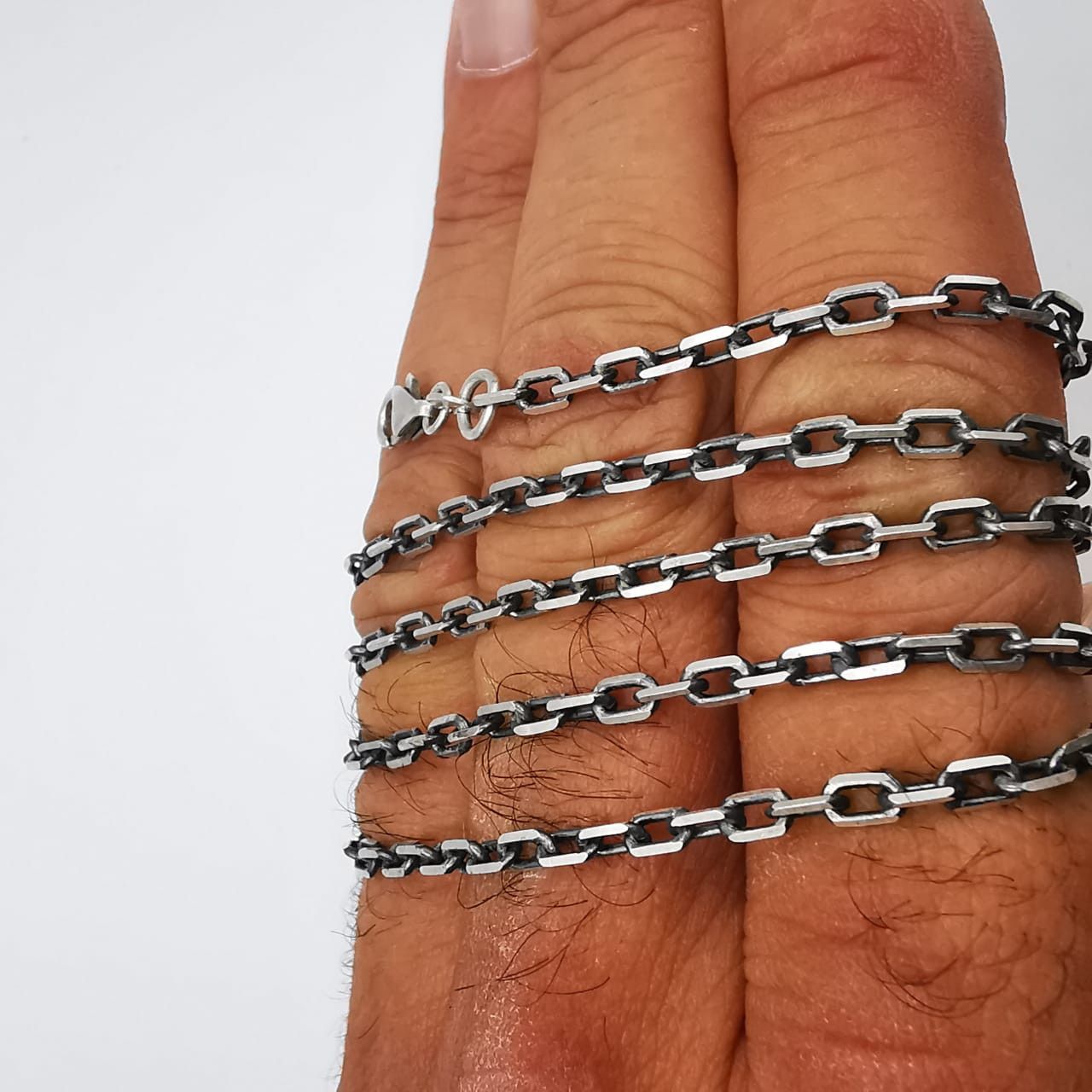 Sterling Silver Vintage Jewelry Chain, 925 Sterling Silver, Signed 12,25g Size ONE SIZE - 7 Thumbnail