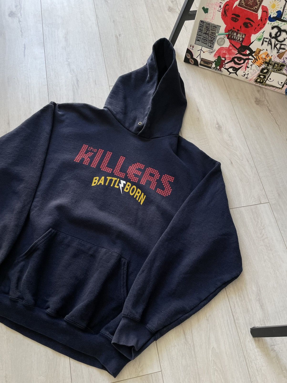 Band Tees Vintage The Killers 2012 Battl Born Tour Band Rock Hoodie Size US L / EU 52-54 / 3 - 3 Thumbnail