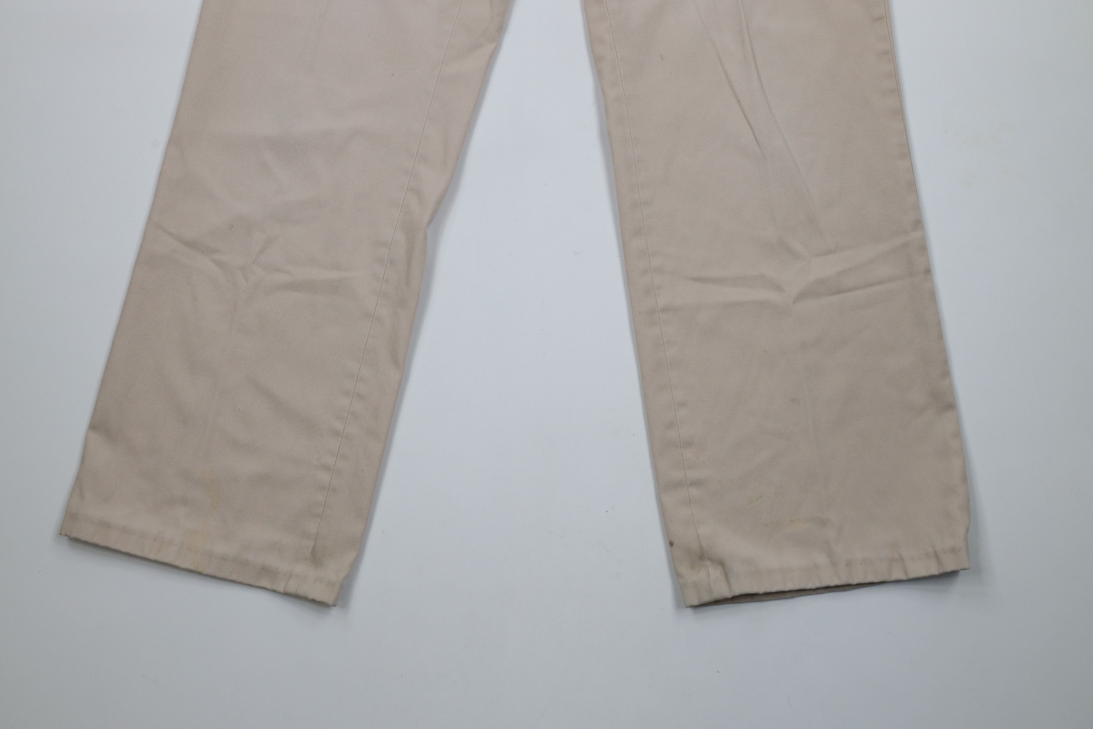 Vintage × Wrangler Vintage 70s Wrangler Flared Wide Leg Chino Pants Beige USA Size US 34 / EU 50 - 4 Thumbnail