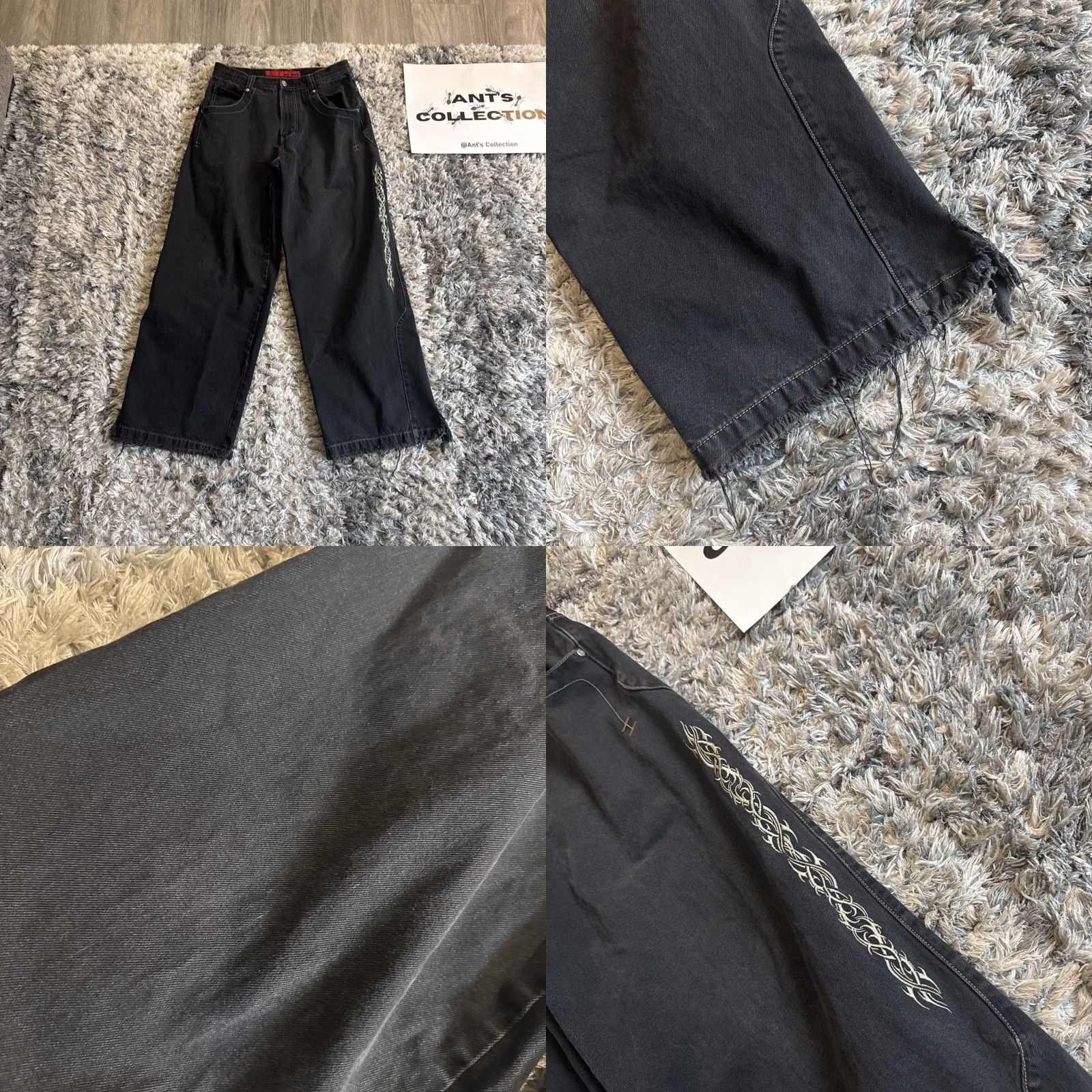 JNCO **Vintage 90's JNCO Black Embroidered Denim Jeans Men’s Size 34** User: Vintage 90's JNCO Black Embroidered Denim Jeans Men’s Size 34 Size US 34 / EU 50 - 9 Thumbnail